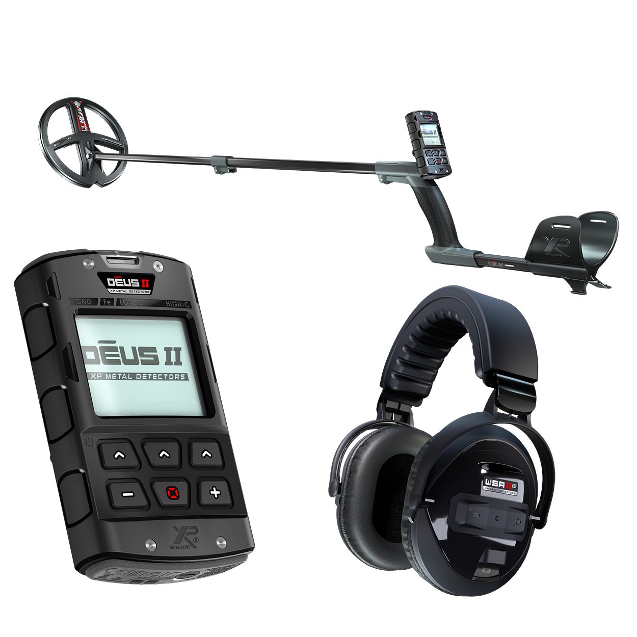 XP Metal Detectors Metalldetektor DEUS 2 II 22 FMF RC WSA II XL Komplettset, 22cm Spule, WSAII XL Kopfhörer
