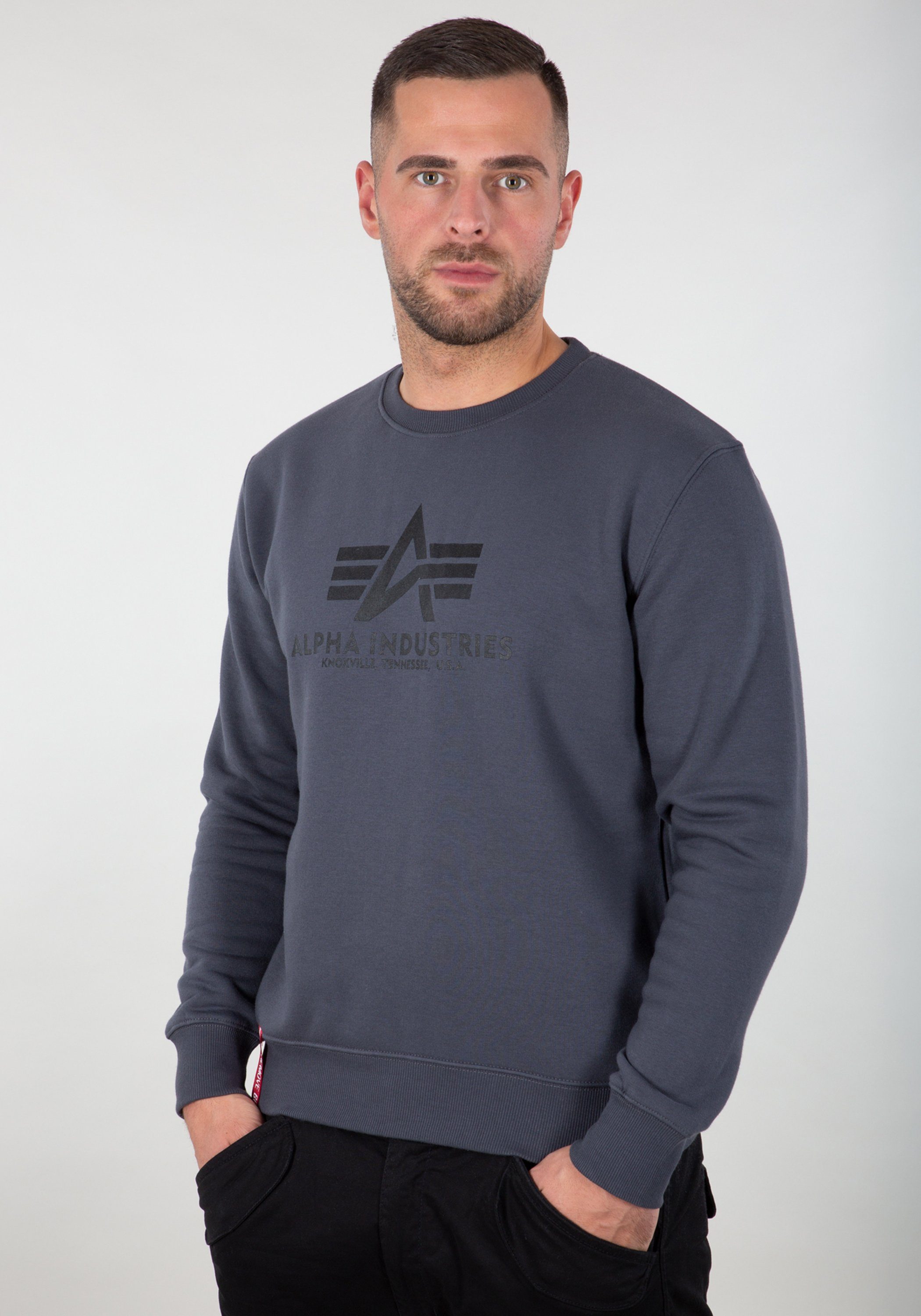 Alpha Sweatshirts Alpha Sweater - Basic greyblack/black Sweater Industries Industries Men