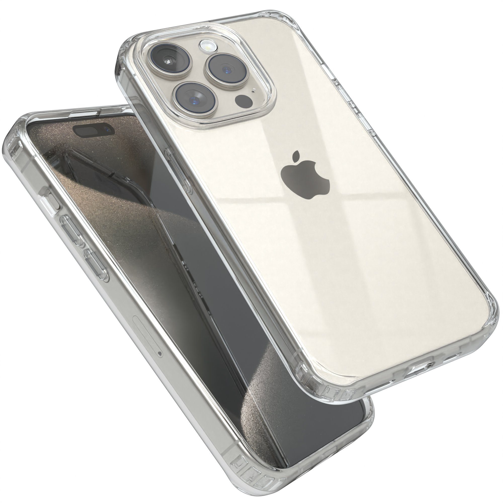 iPhone 15 Pro Max TPU Hülle mit Kartenfach (Transparent) 