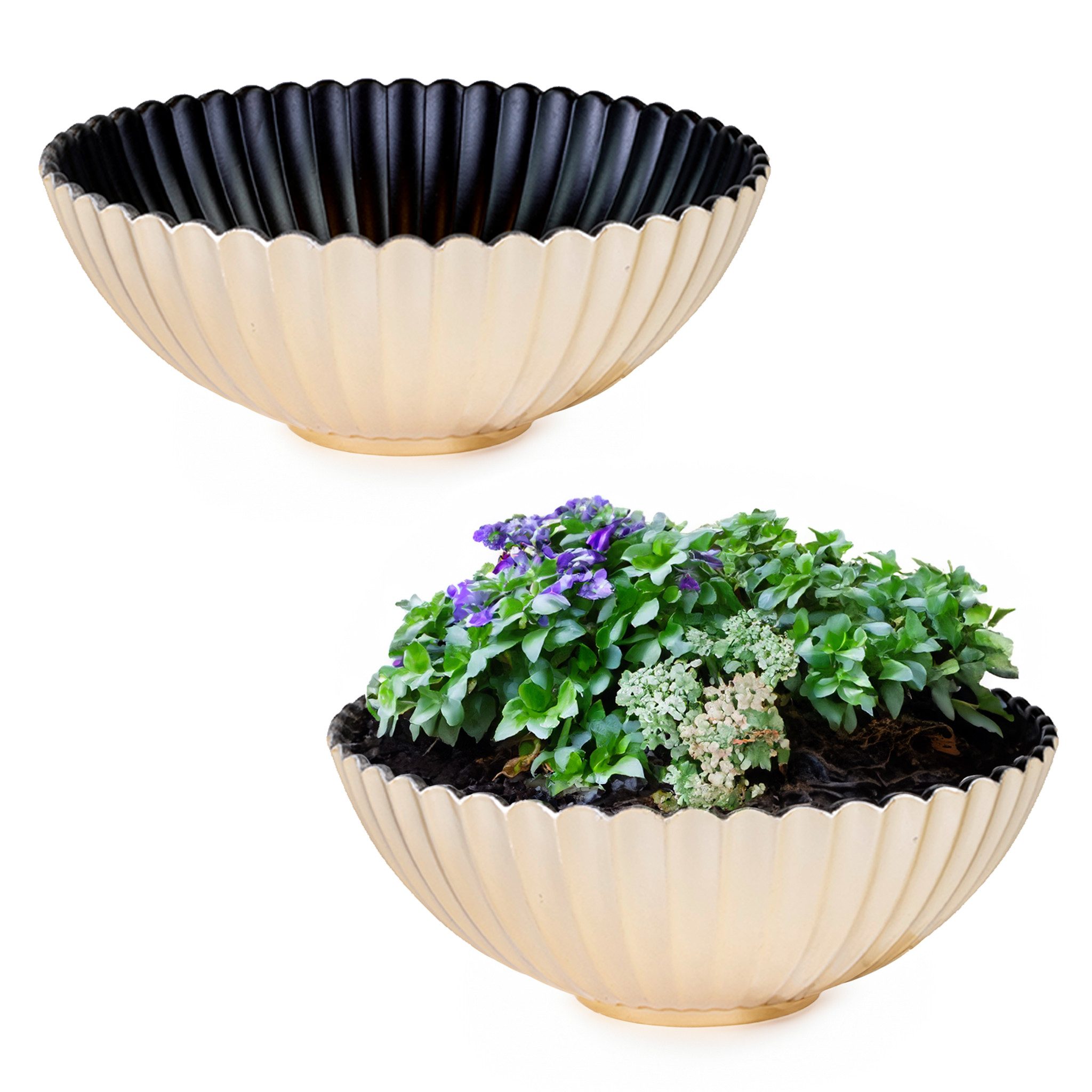 matches21 HOME & HOBBY Blumentopf Runde günstig online kaufen