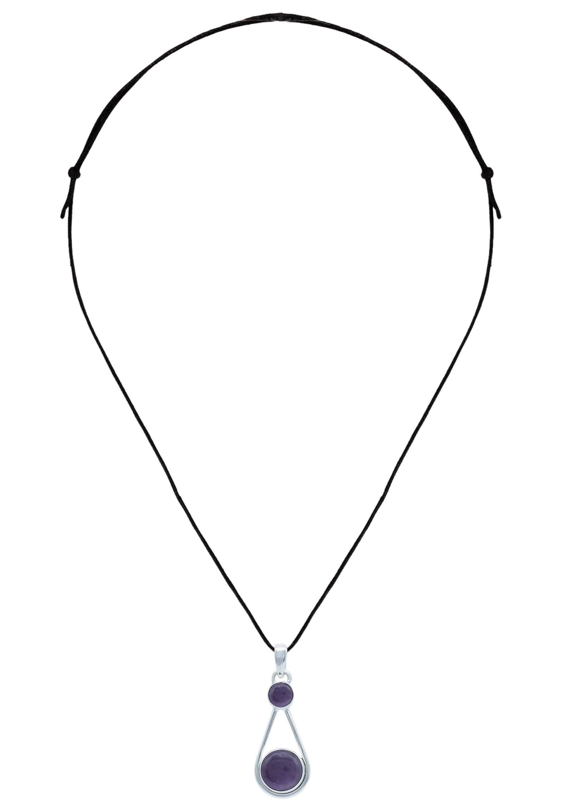 Amethyst mantraroma mit 925er Silber Kettenanhänger