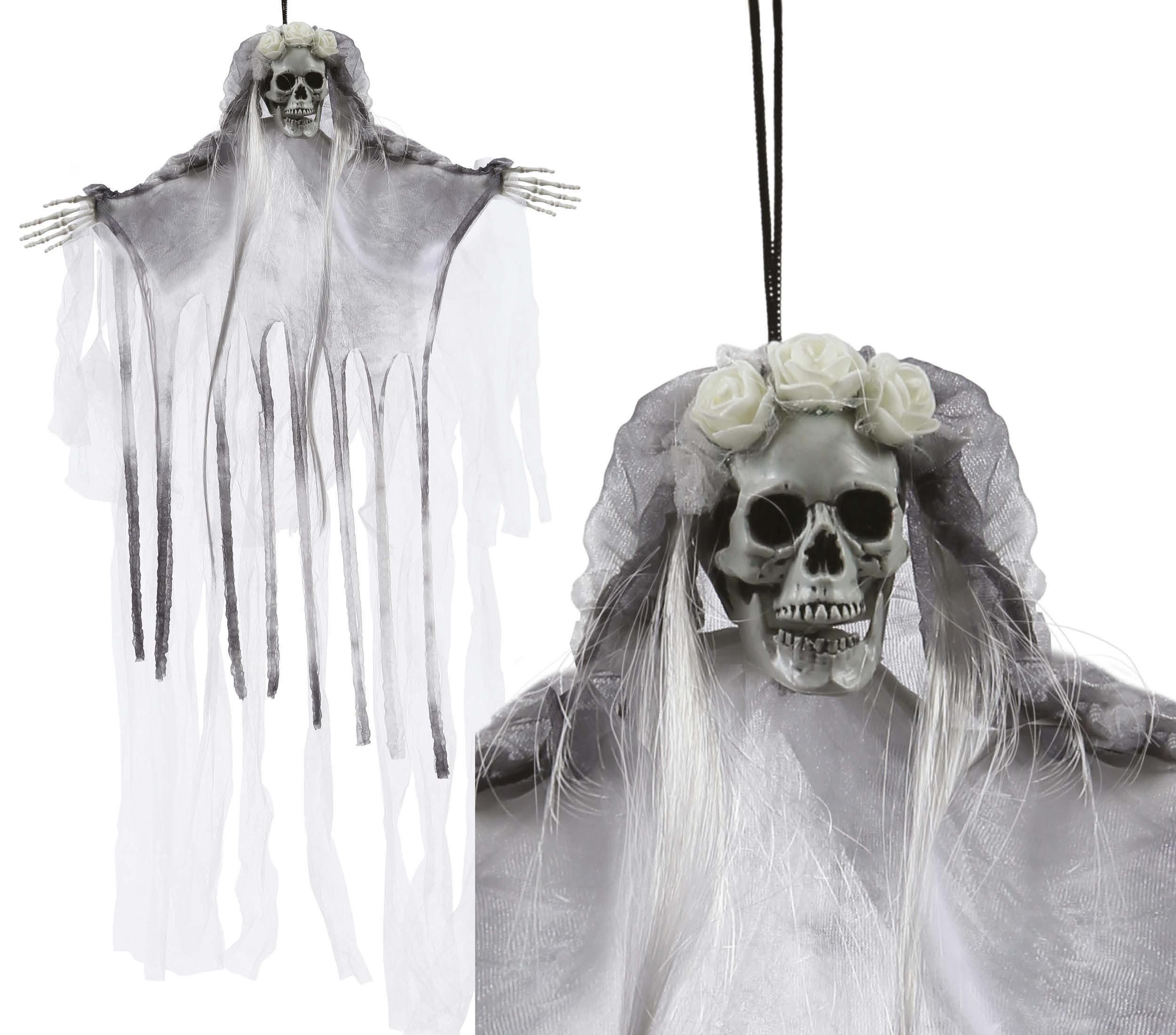 Fiestas Guirca Kostüm, Skelett Geist Braut Halloween Deko Party Unheimliche Hängefigur Gruse