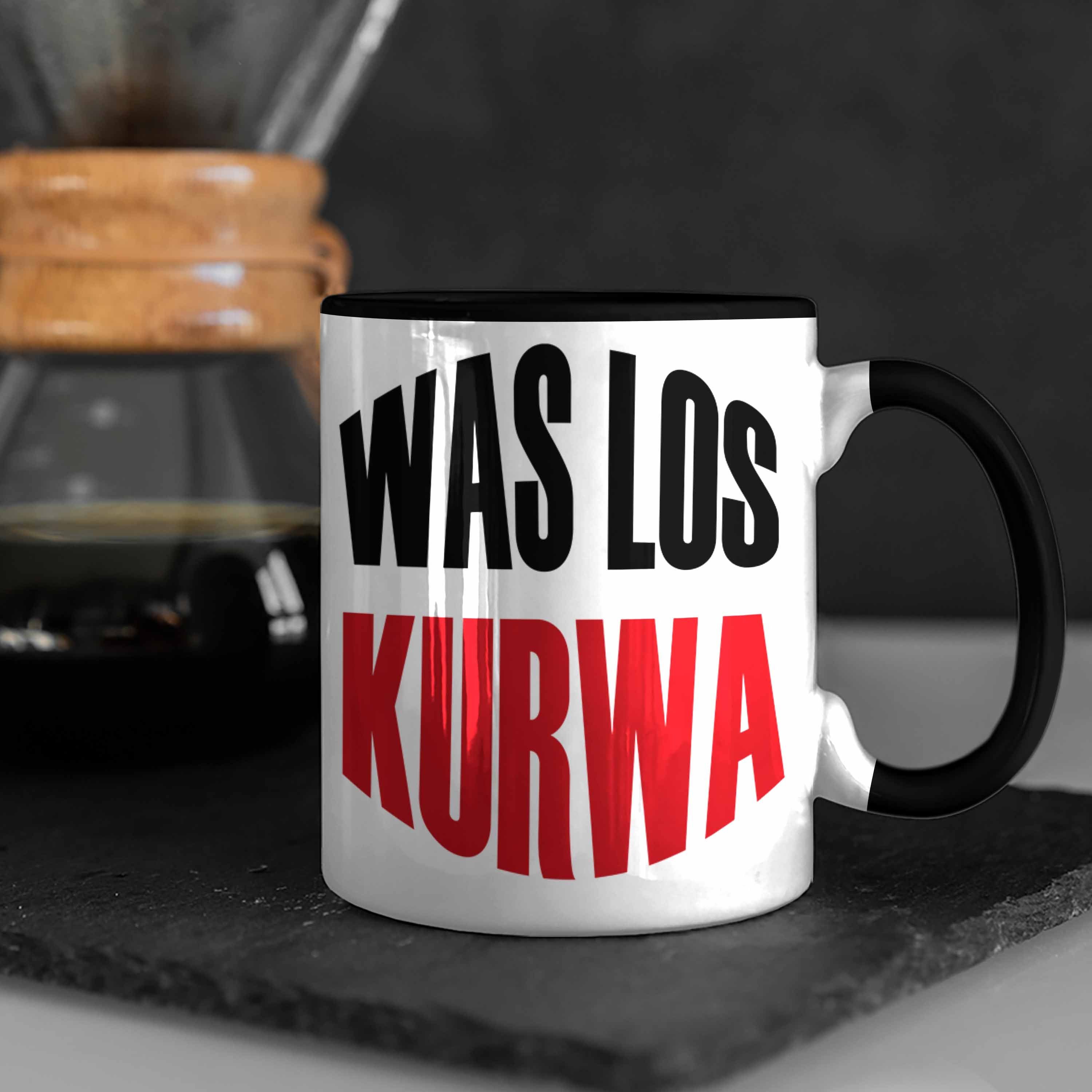 Polen Trendation Schwarz Tasse Lustige Tasse Geschenk Kurwa" Los Polnisches Spruch "Was