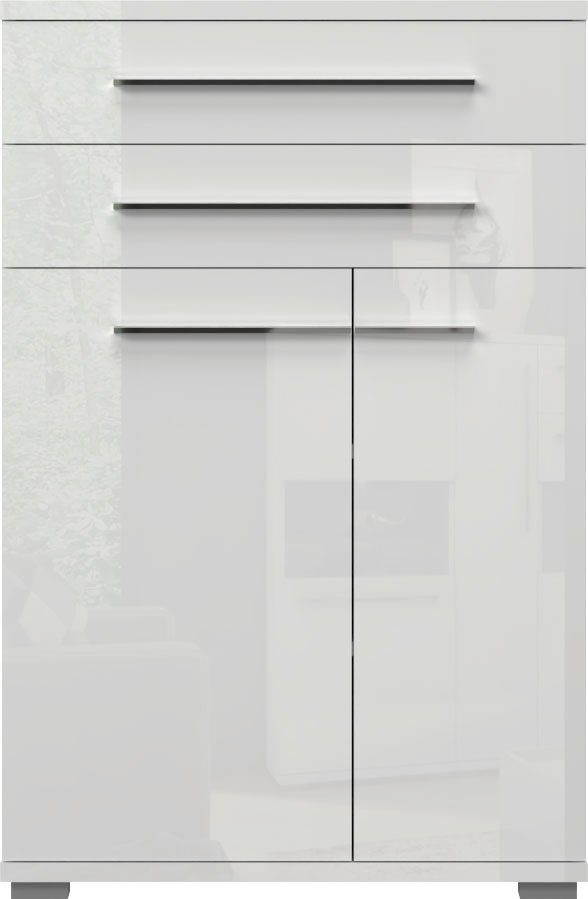 OTTO home Schuhschrank Piano (H/B/T): 117/76/35cm) UV lackiert, hochglänzend, Soft-Close Funktion