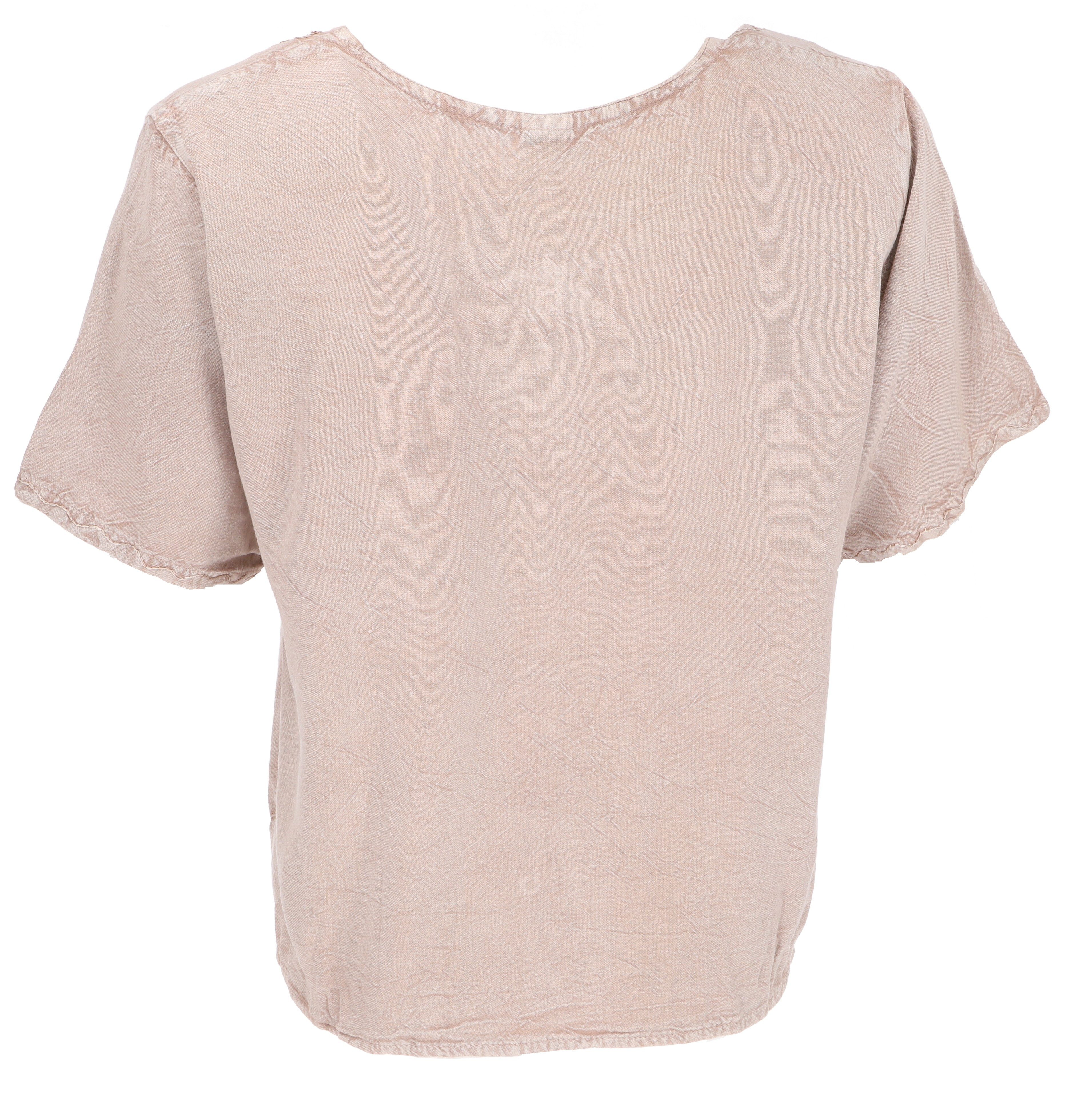 Guru-Shop Longbluse Kurzes Blusentop Boho chic, indische Hippie.. alternative Bekleidung