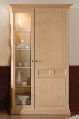 Casamia Schranksystem Wohnwand Wohnzimmer Schrank Vienna 4-teilig B340 x H210cm Pinie massiv