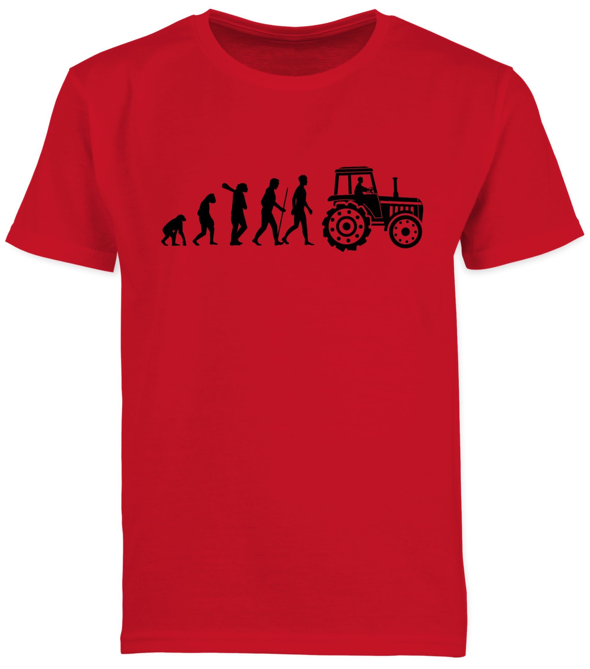 Shirtracer T-Shirt Evolution 3 Traktor Rot Traktor
