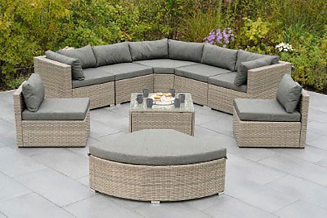 MERXX Gartenlounge-Set Rivello, (23-tlg), inkl. Auflagen, Aufstellmaß BxTxH: 225x225x63 cm