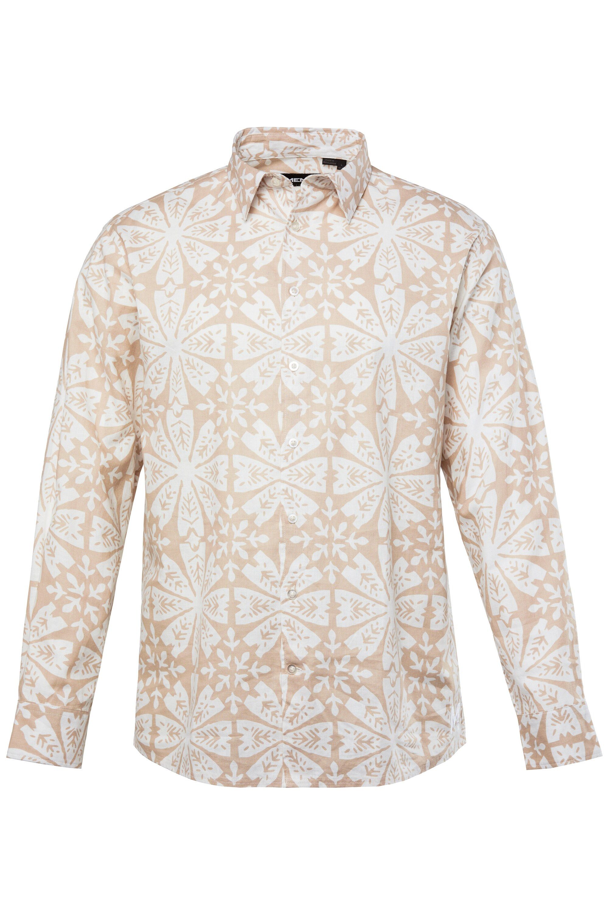 Men Plus Businesshemd Men+ Leinenoptik-Hemd Langarm Kentkragen bis 8 XL günstig online kaufen