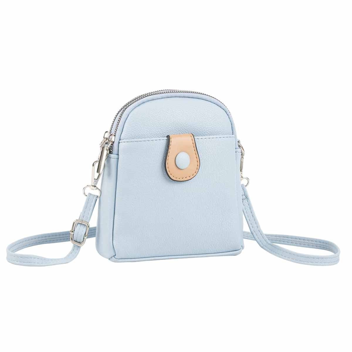 ITALYSHOP24 Schultertasche Damen Tasche Minibag Umhängetasche Geldbörse Handytasche Crossover, Brusttasche Bodybag Crossbody Hüfttasche Clutch leicht Gewicht