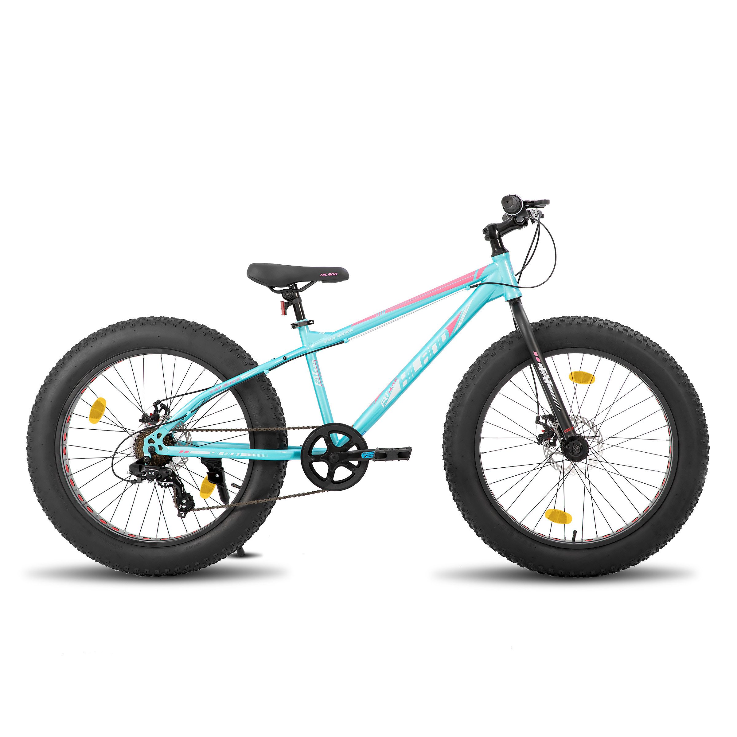 HILAND Fatbike 20 24 26 Zoll Kinder Fat Tire Fahrrad für Jungen Mädchen, Kinderfahrrad 7-Gang, Doppel scheibenbremse Kinder Mountainbike