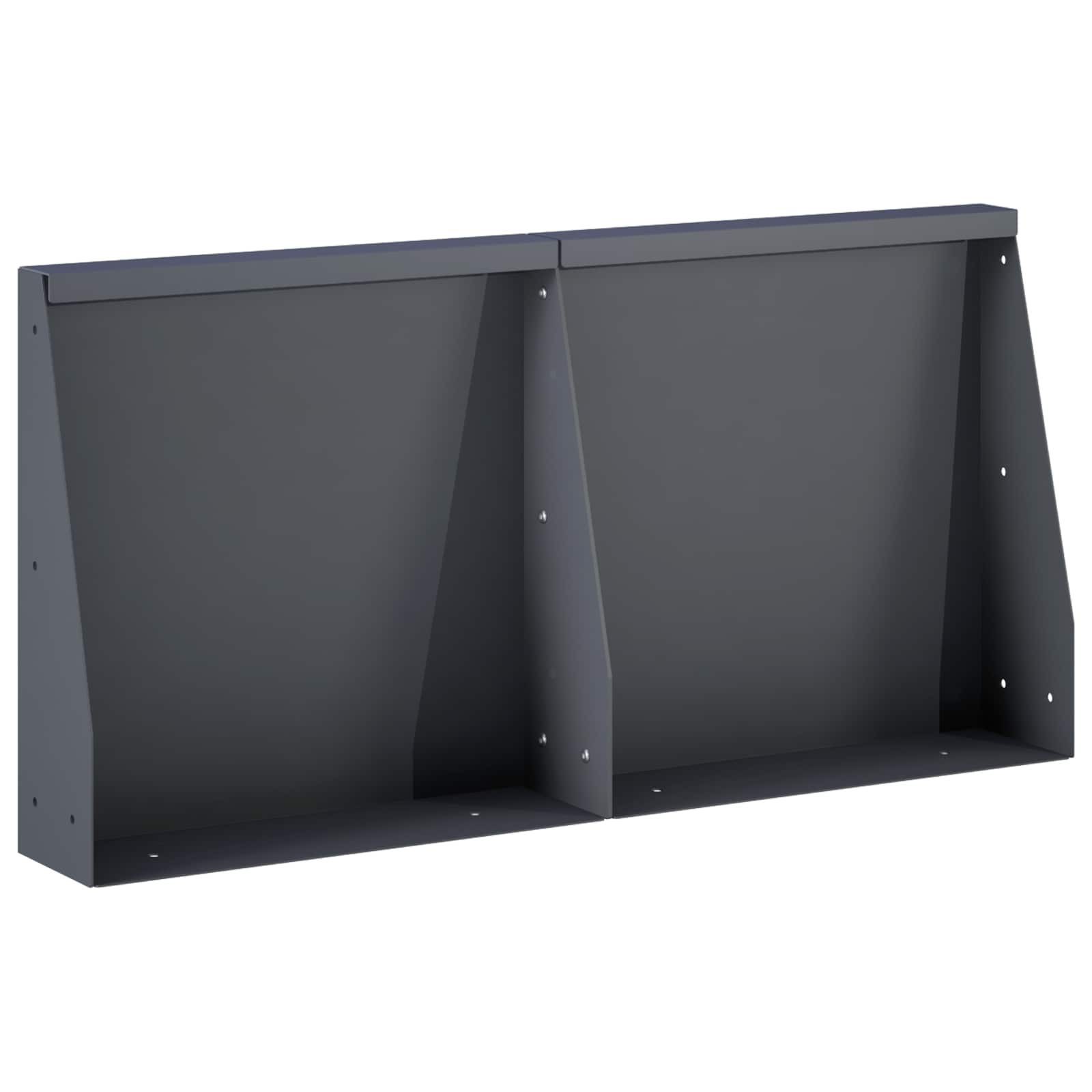 vidaXL Beetumrandung Stützmauer 2 stk. 40 x 12 x 40 cm Stahl Anthrazit
