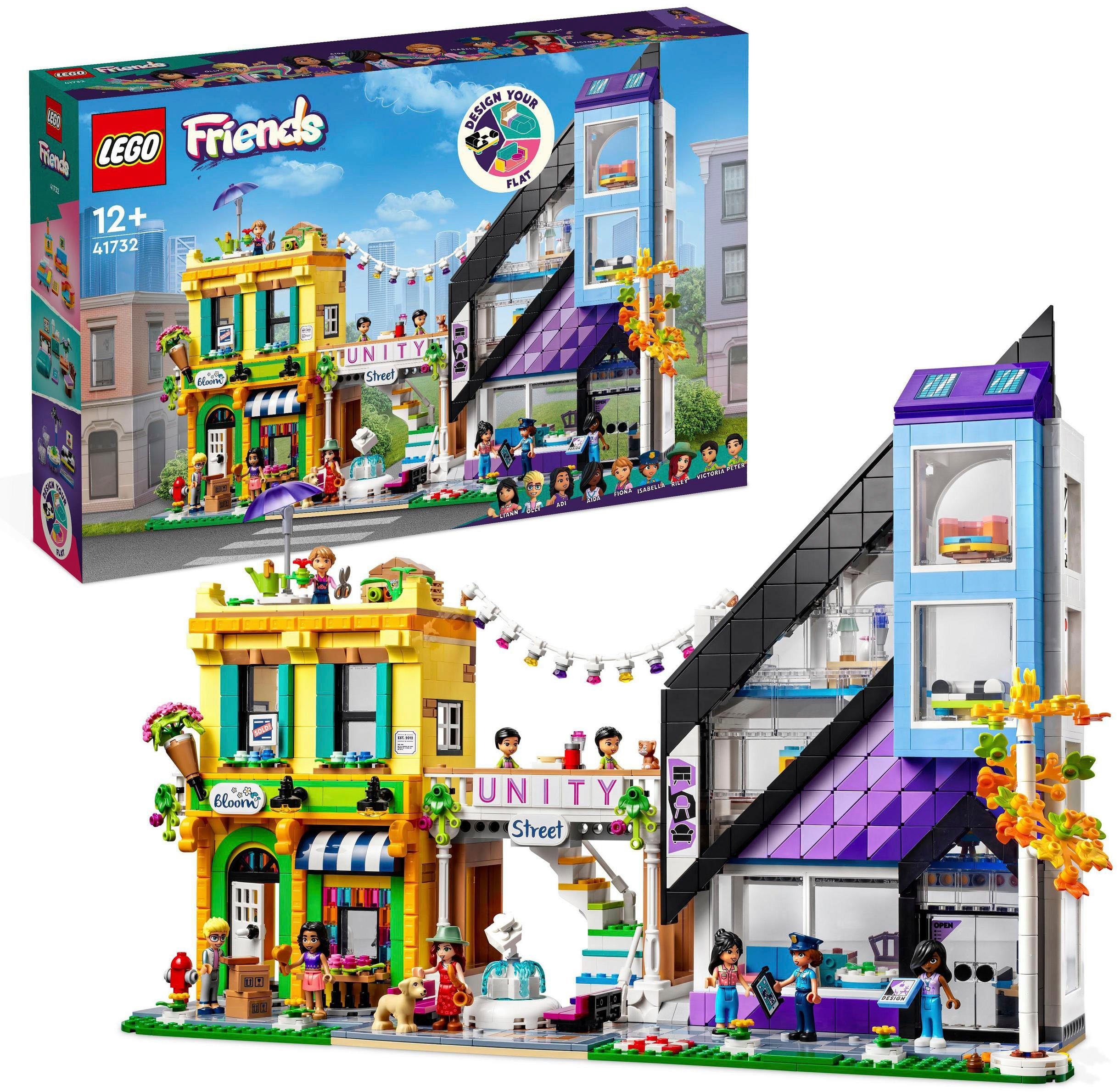 LEGO® Konstruktionsspielsteine Stadtzentrum (41732), LEGO® Friends, (2010 St), Made in Europe