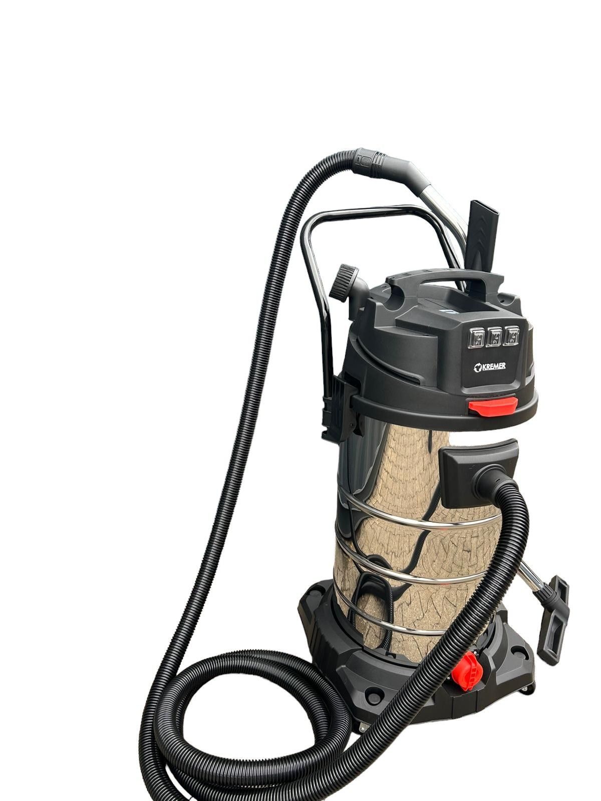 DeTec. Nass-Trocken-Sauger Industriestaubsauger 3000W mit 100 Liter Edelstahl Behälter, 3000,00 W, 100-Liter-Edelstahltank, Gewerbe-Staubsauger mit 3 einzelnen Saugmotoren je 1000 Watt