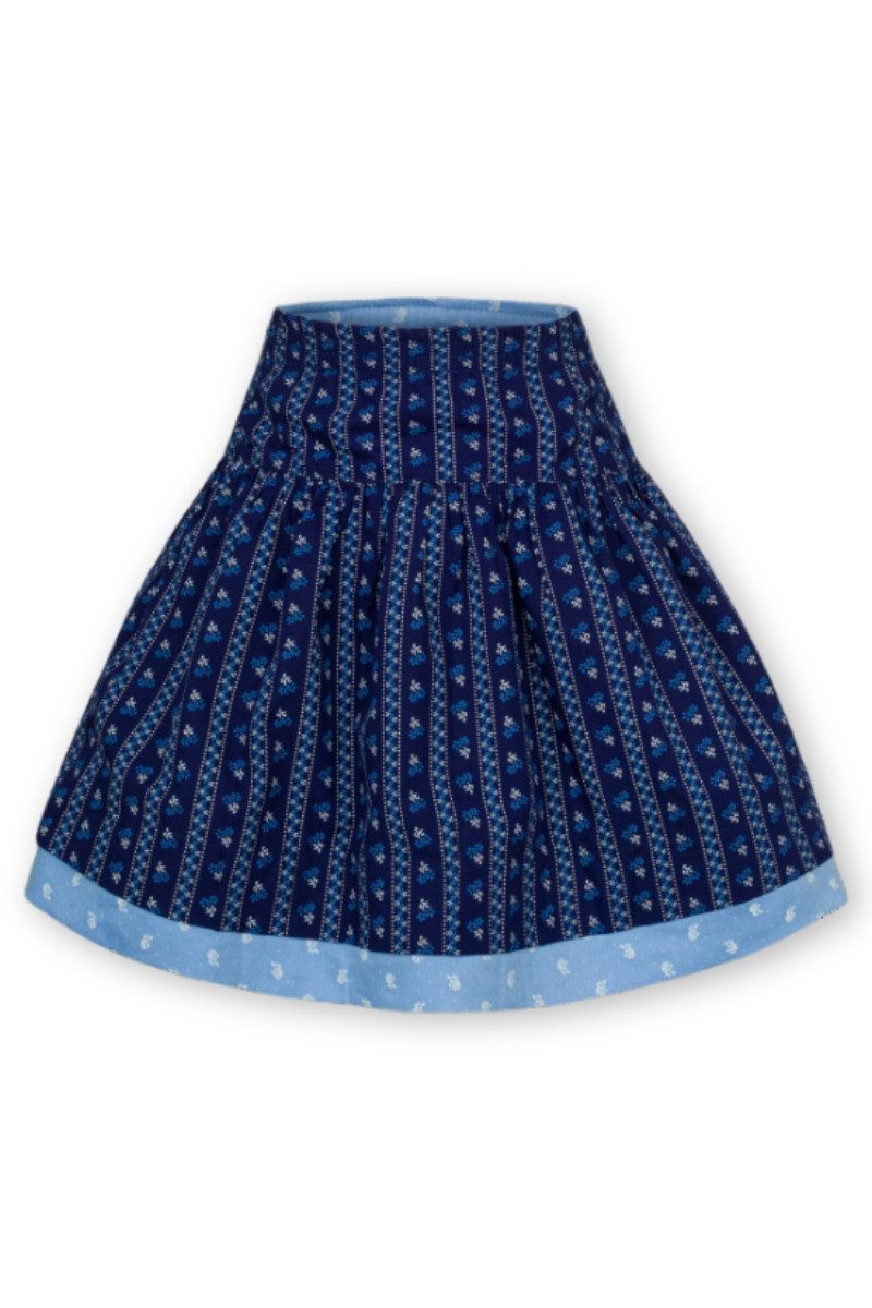 Isar-Trachten Trachtenkleid Mädchen Rock - VANDA - blau/hellblau