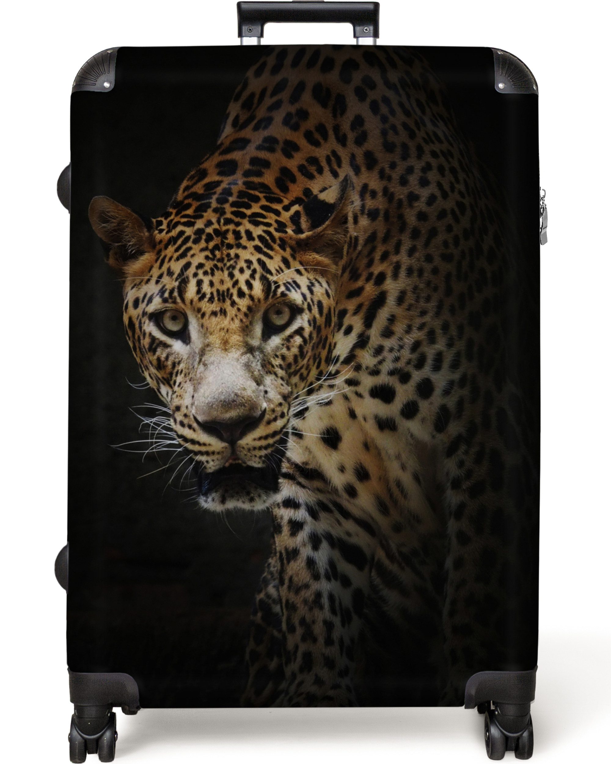 NoBoringSuitcases.com© Hartschalen-Trolley Leopard - Schwarz - günstig online kaufen