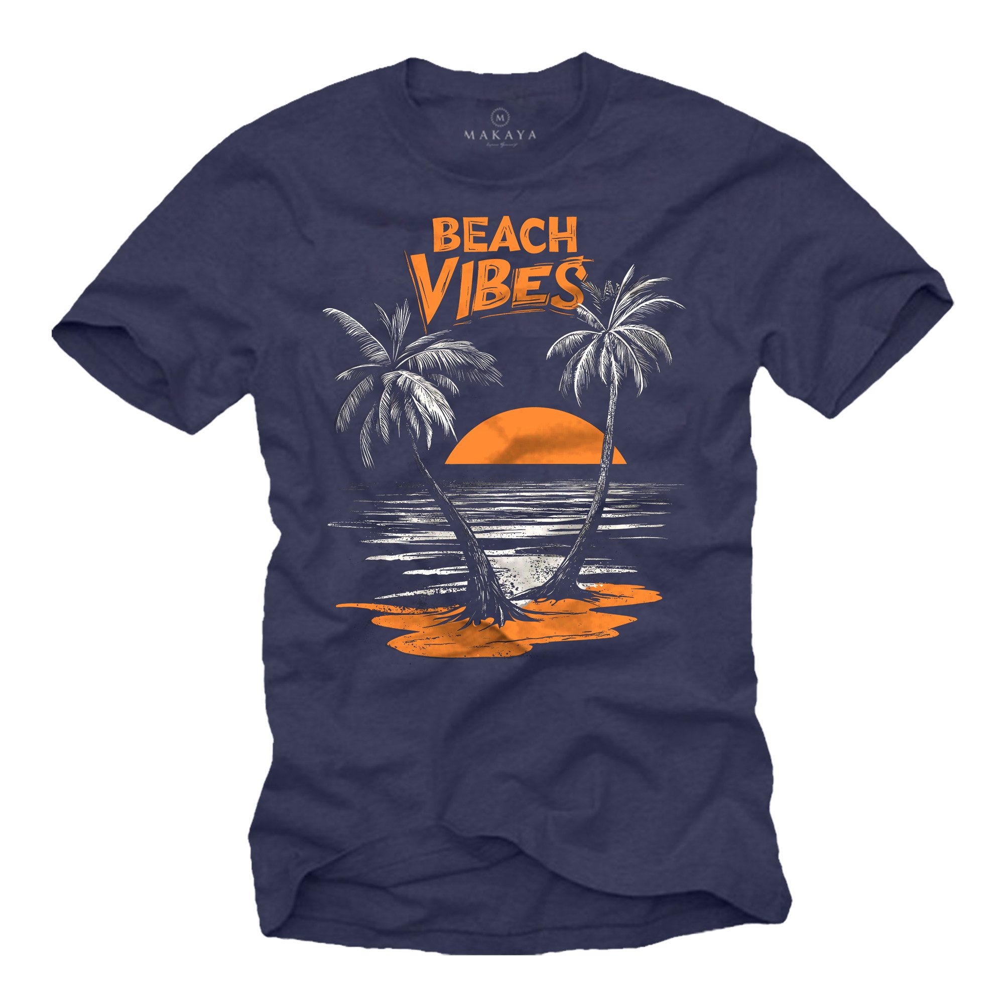 MAKAYA T-Shirt Herrenshirt mit California Beach günstig online kaufen