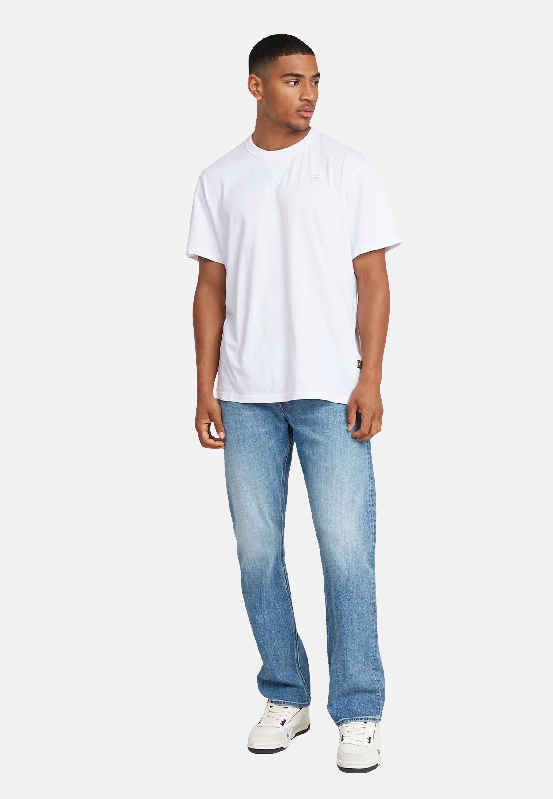 G-STAR T-Shirt "Nifous", Rundhals, mit Rippeinsatz günstig online kaufen