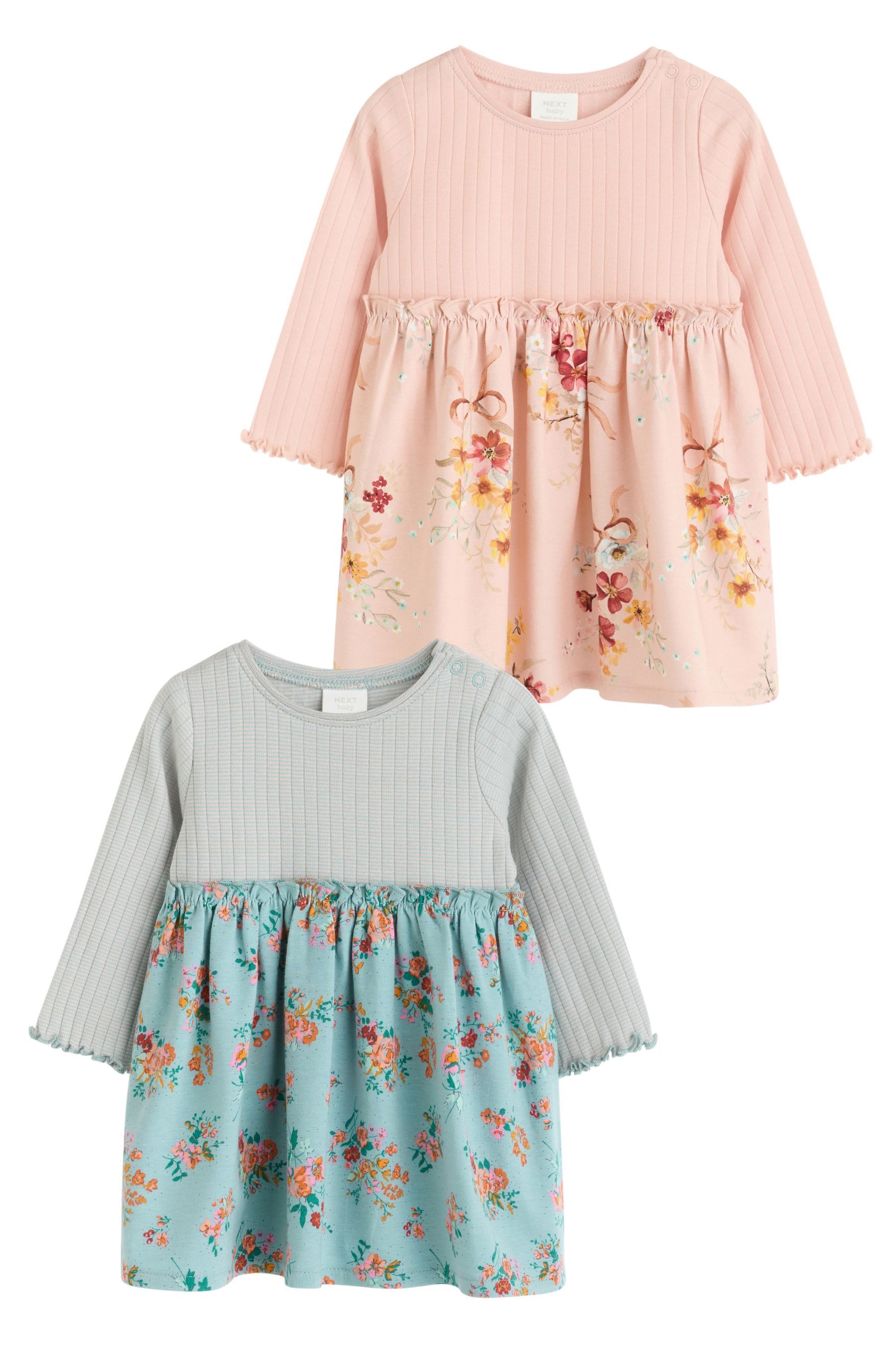 Jerseykleid Baby Jersey-Kleid, 2er-Pack
