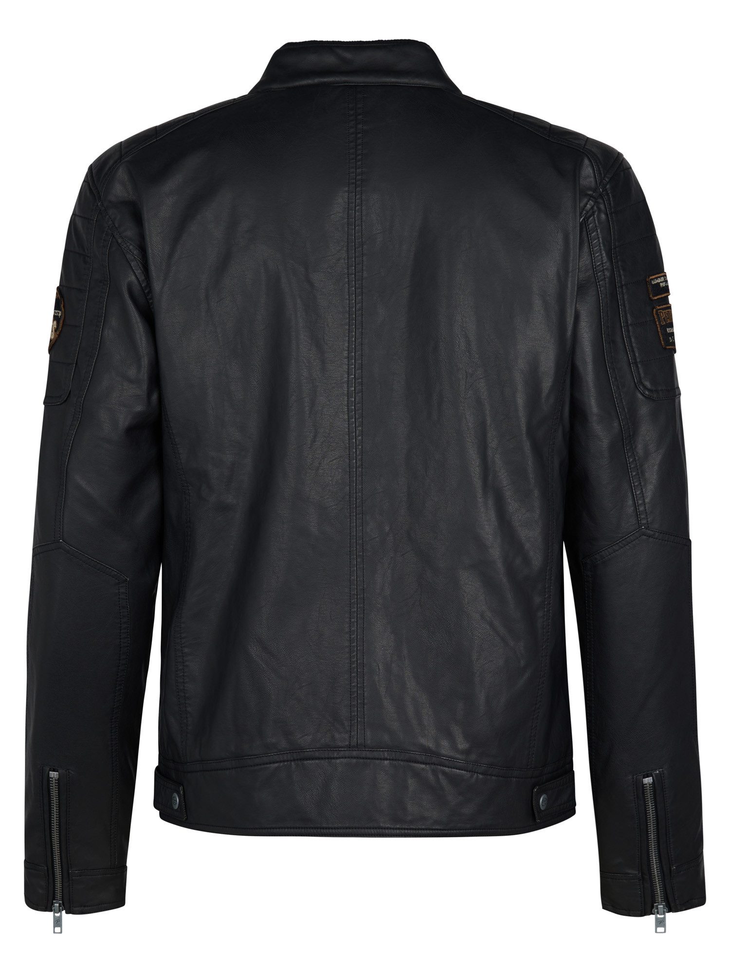 Petrol Industries Lederimitatjacke - Herren Jacke scchwarz - Kunstlederjacke - Outdoorjacke Herren
