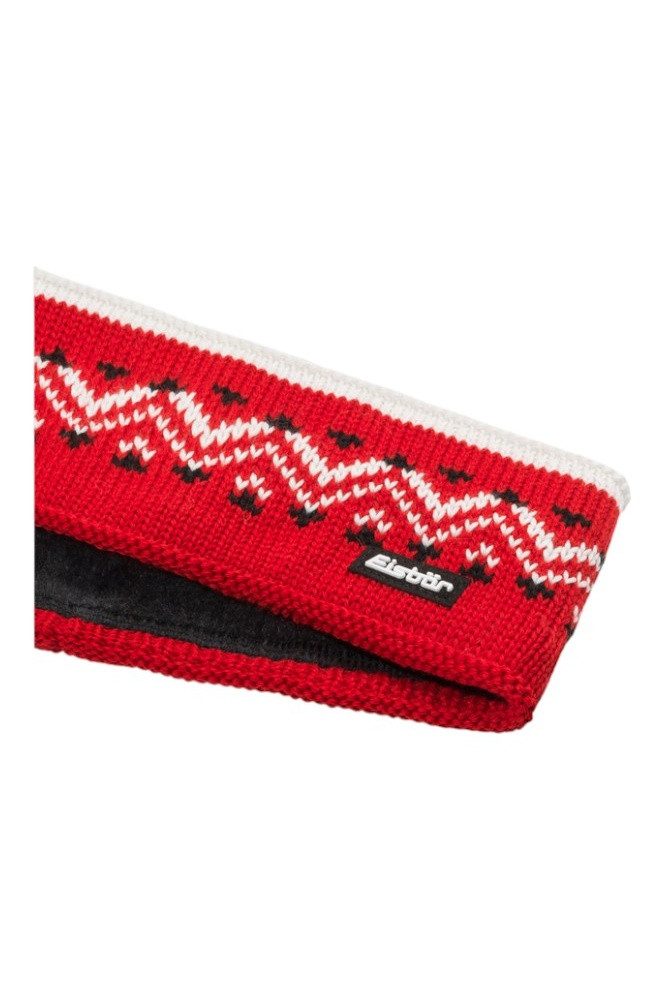 Eisbär Stirnband Vincent Nordic Merinomix - rot/weiss- 1 Stück