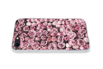 MuchoWow Handyhülle Blumen - Rosen - Natur - Rosa - Botanisch, Handyhülle Apple iPhone 8, Smartphone-Bumper, Print, Handy Schutzhülle