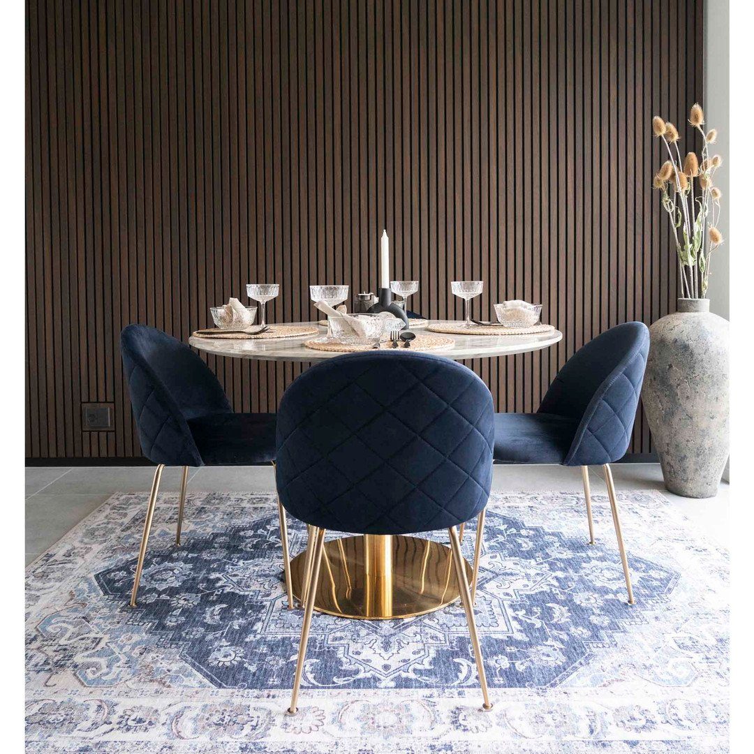 Beinen Dining Samt, in aus mit Chair Esszimmerstuhl Geneve House Esszimmerstuhl – blau M... Nordic