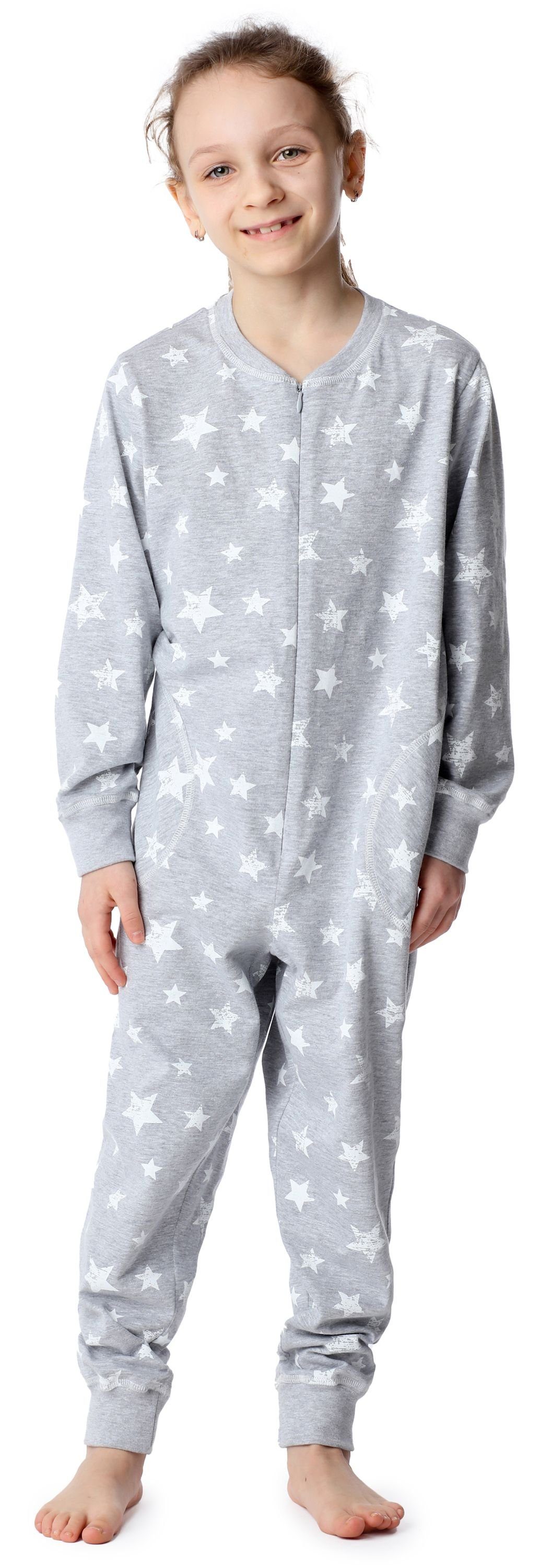 Merry Style Schlafanzug Mädchen Schlafanzug Jumpsuit MS10-186 Melange Ecru Sterne