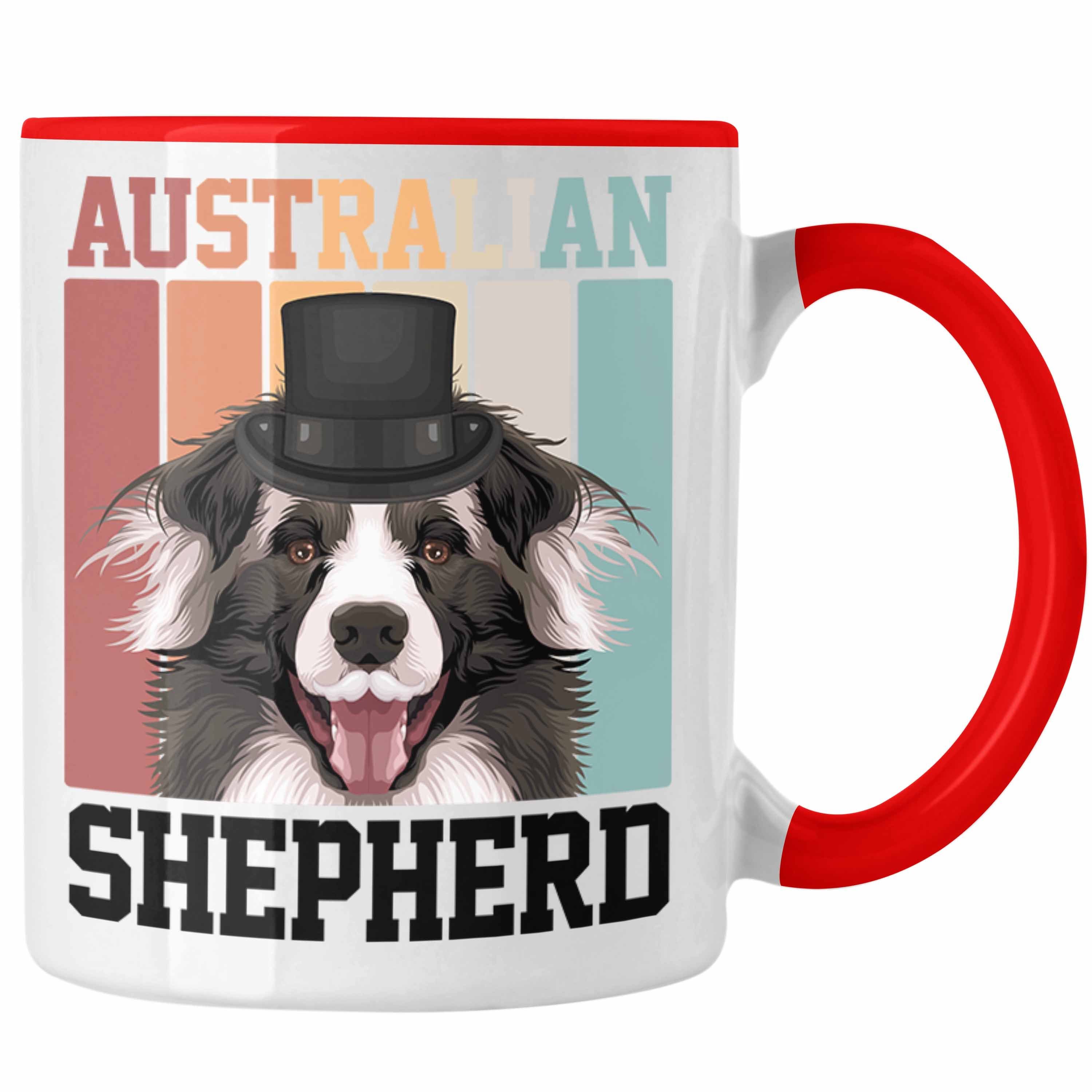 Lustiger Geschenkid Tasse Besitzer Geschenk Shepherd Trendation Spruch Australian Tasse Rot