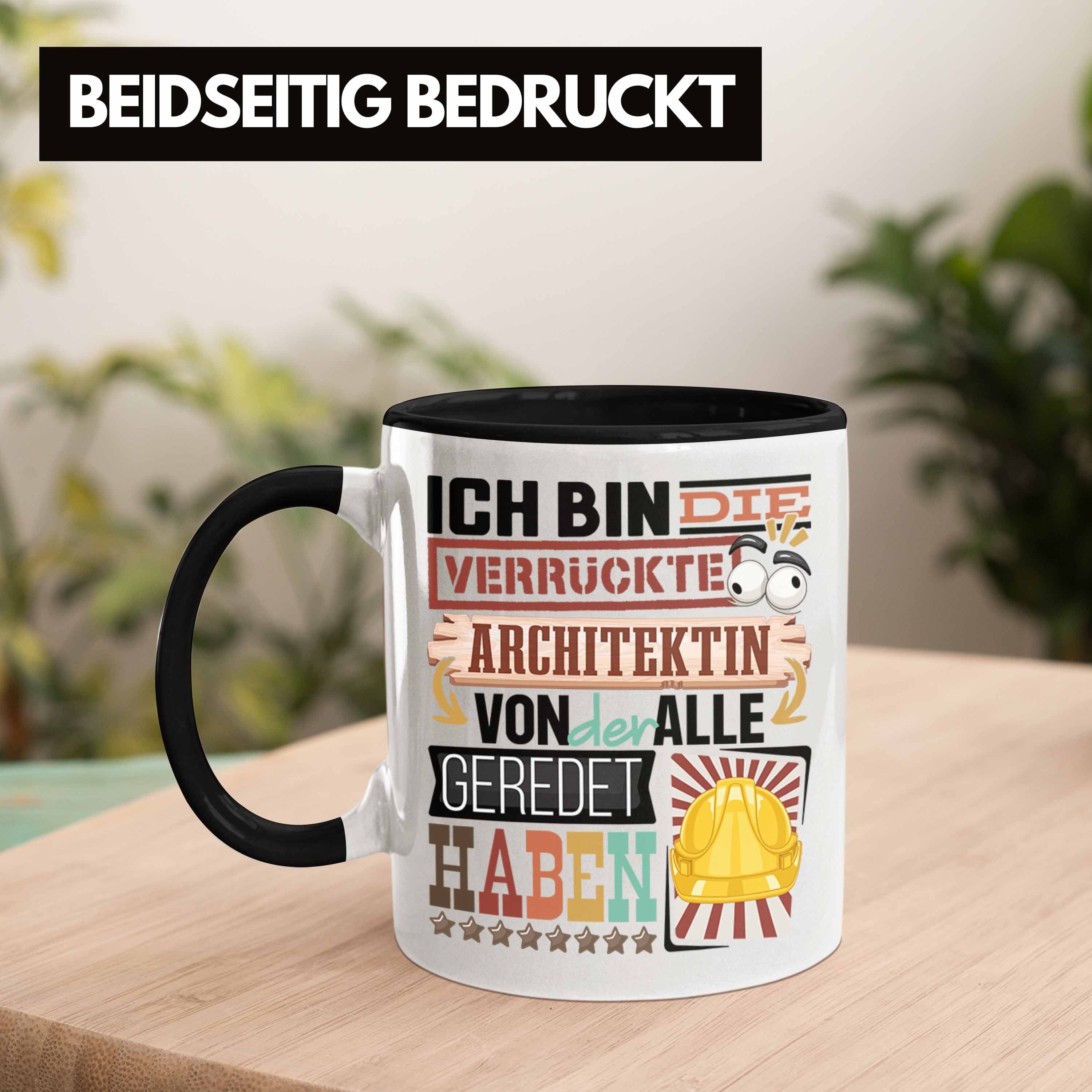 Trendation Tasse Lustig Tasse Spruch Architektin für Schwarz Geschenkidee Geschenk Architektin