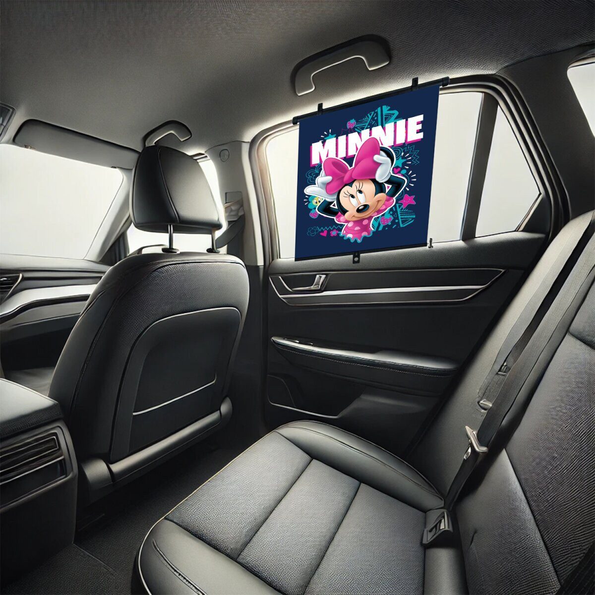 Thumbnail - Disney Autosonnenschutz Disney Minnie Mouse Rückziehbarer Auto-Sonnenschutz