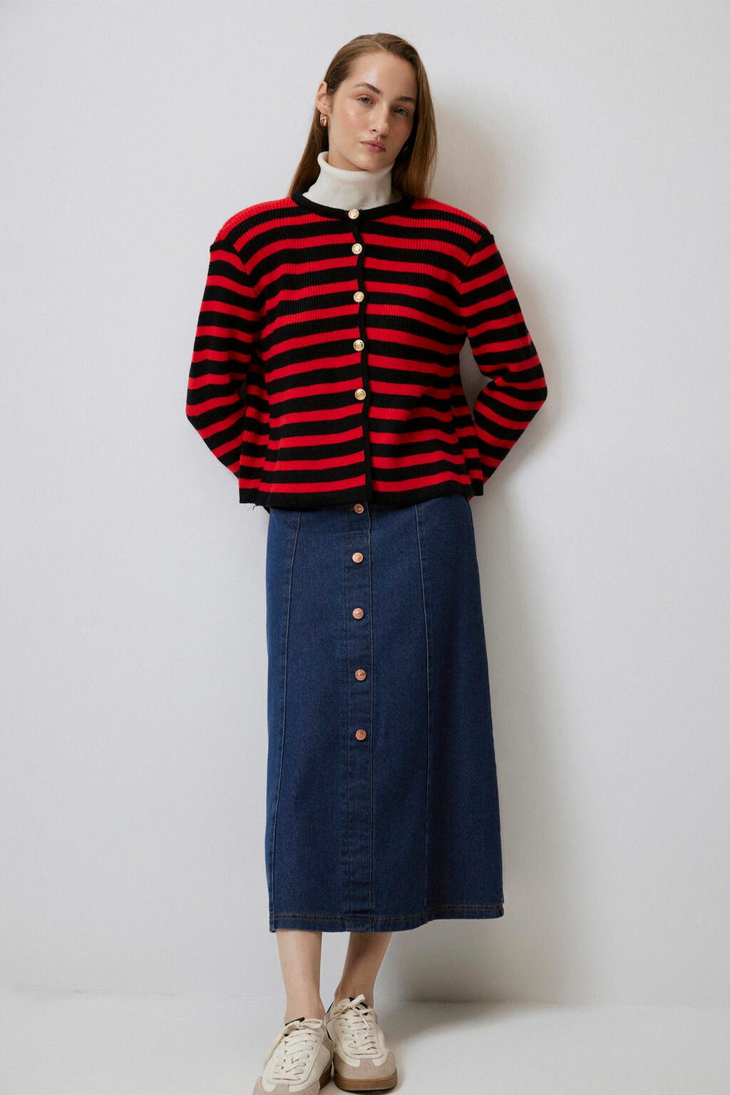touche prive Strickjacke GESTREIFTE KURZE Strickjacke günstig online kaufen