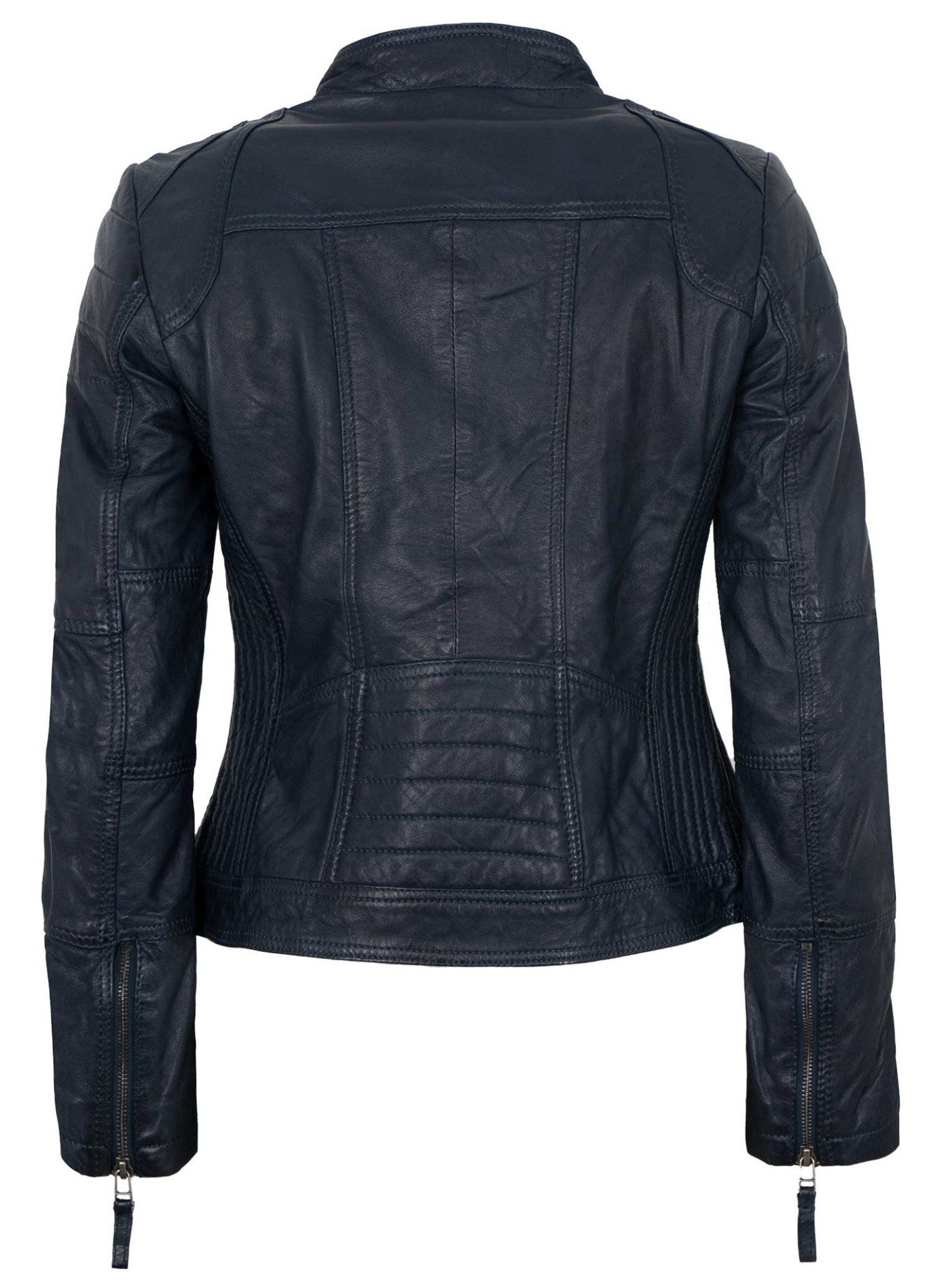 7eleven Lederjacke Vigni 7eleven - Damen Lederjacke Lammnappa navy
