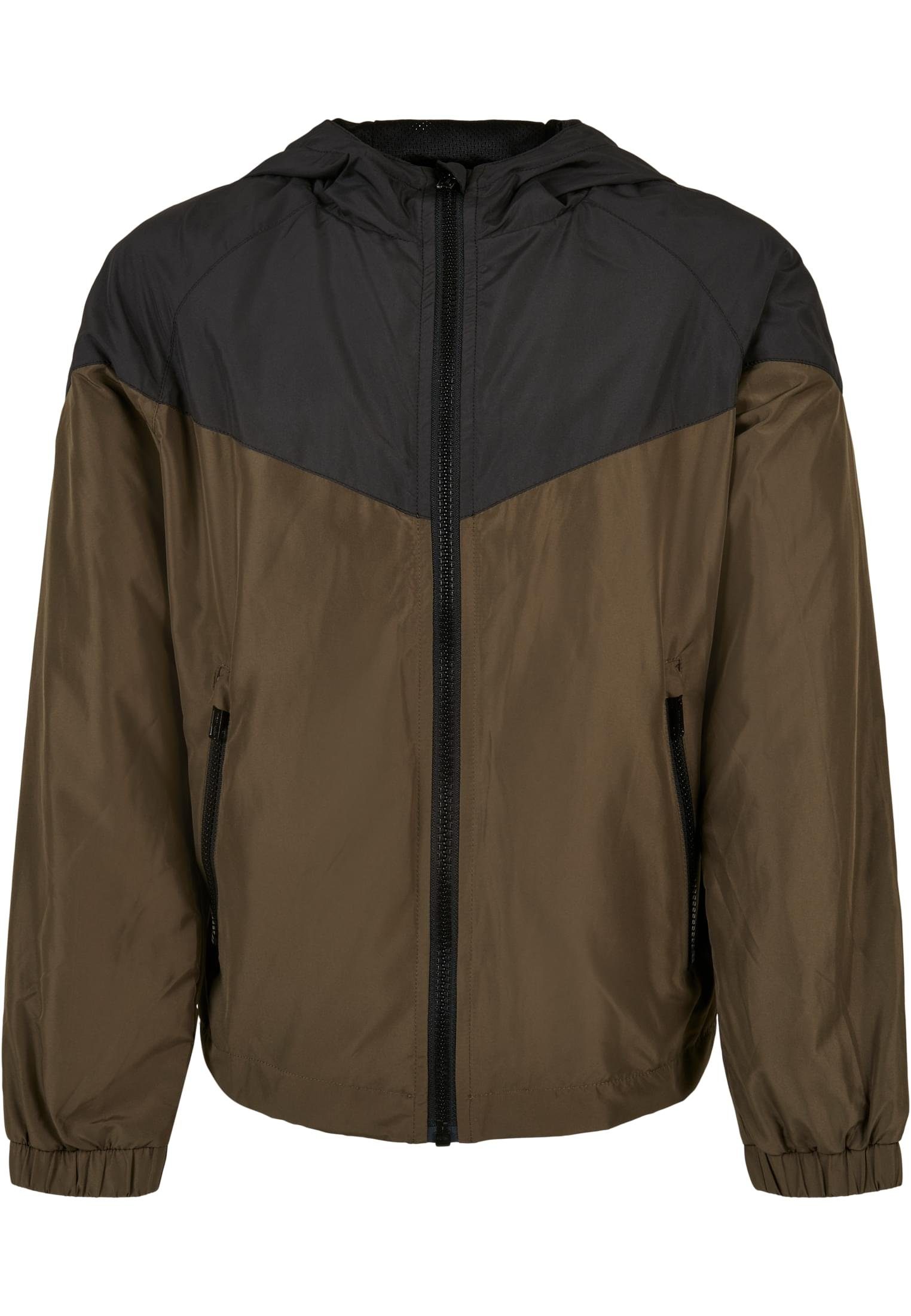 【Neue Version】 Windrunner Boys black/darkolive URBAN (1-St) 2-Tone CLASSICS Herren Outdoorjacke Tech