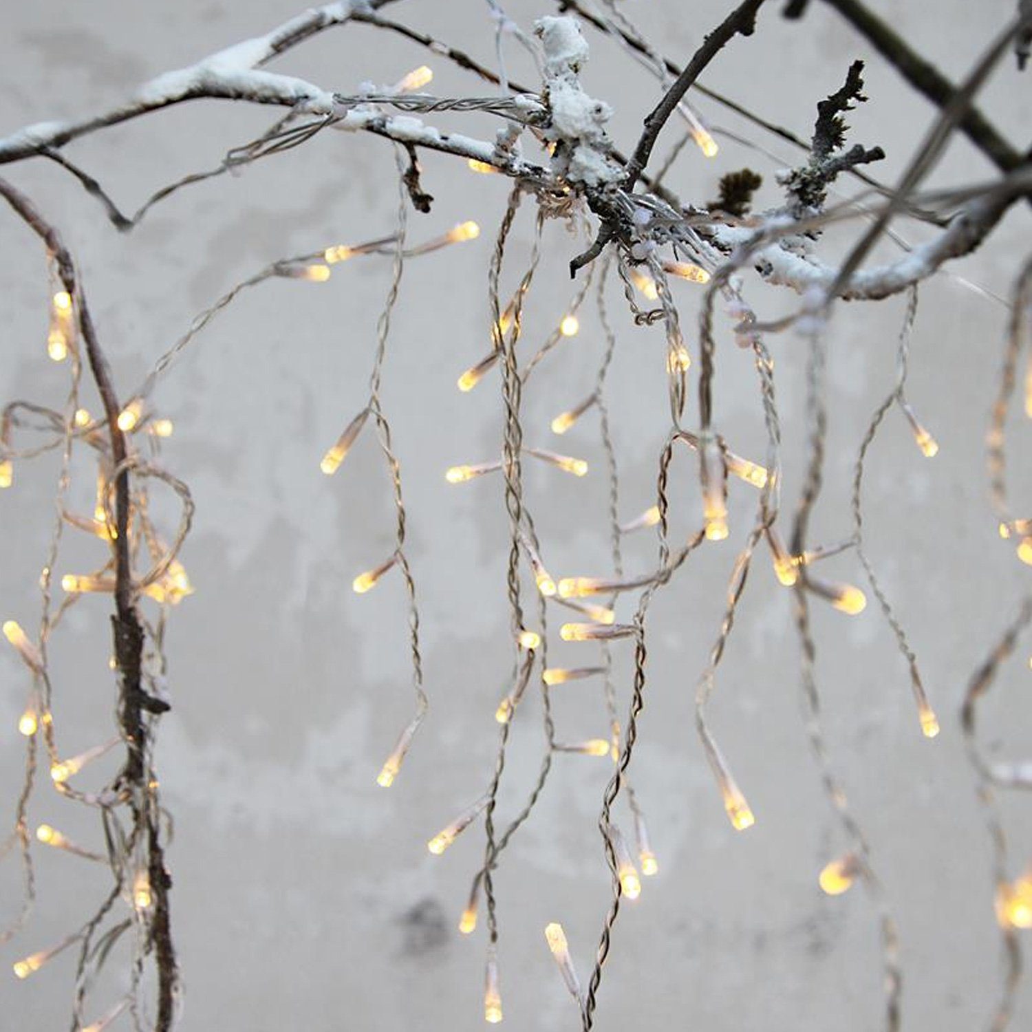 STAR TRADING LED-Lichtervorhang LED Lichtvorhang Lichterkette Eisregen 144 LED 4m Außen Weihnachten, 144-flammig