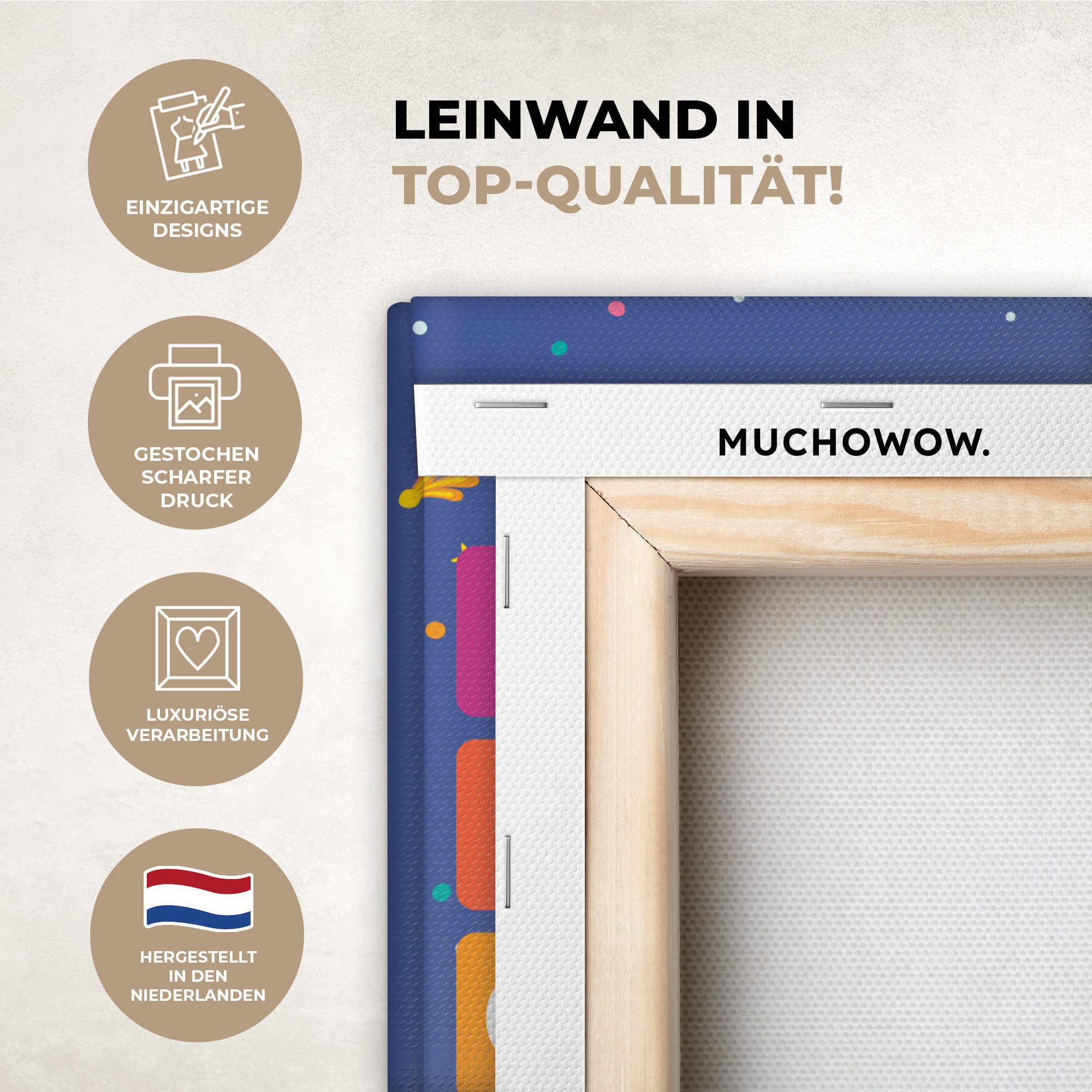 OneMillionCanvasses® Leinwandbild Pädagogisch - Alphabet lernen günstig online kaufen