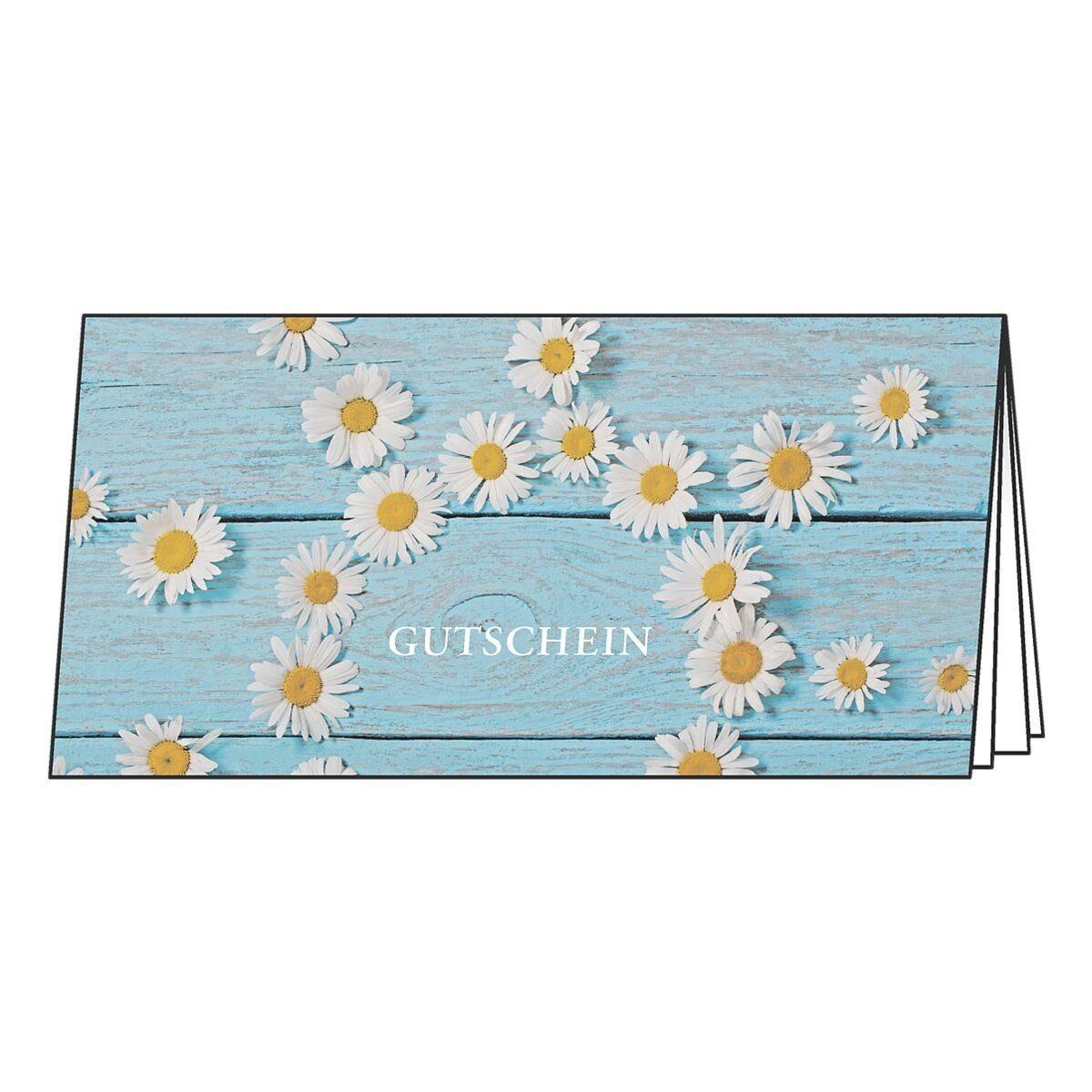 Sigel Geschenkkarte Daisy, mit Schriftzug / bedrucktes Einlageblatt, 10 Karten inkl. Umschläge