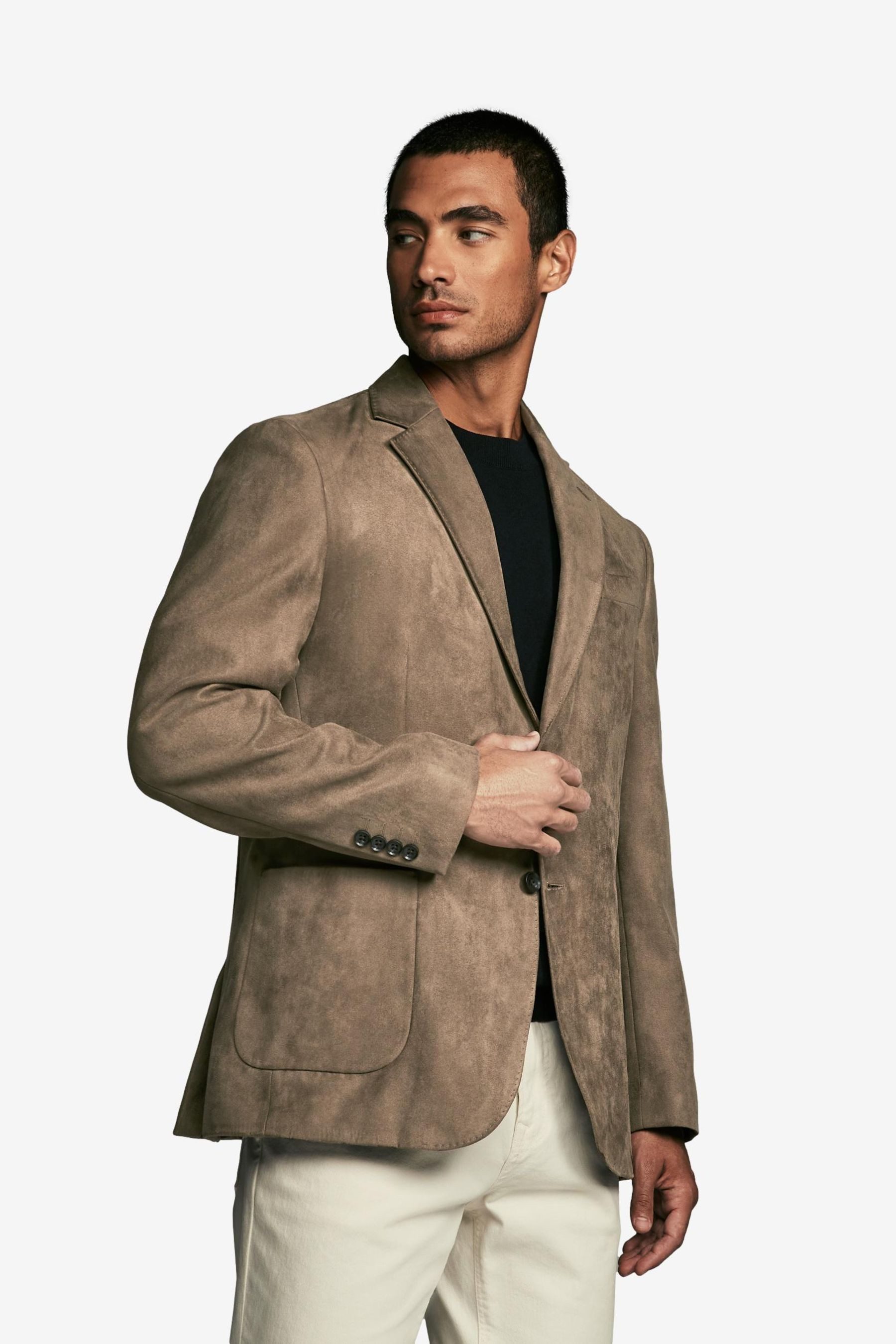 Lederimitatjacke Blazer aus Velourskunstleder