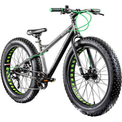 Galano Mountainbike »Fatman 4.0«, 7 Gang, Kettenschaltung, 26 Zoll Fatbike für Damen und Herren 155 - 180 cm MTB Fahrrad Fat Bike