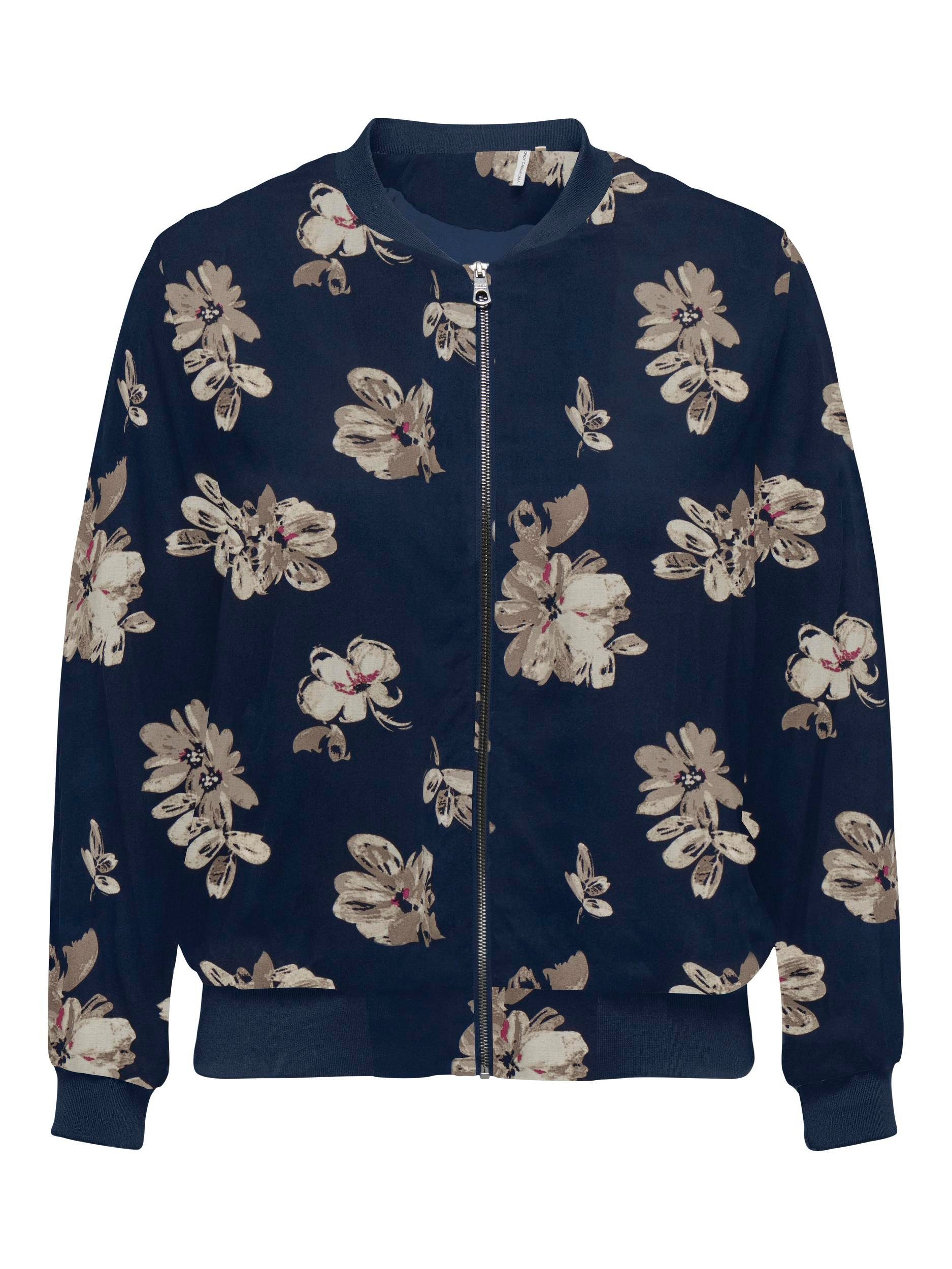 ONLY CARMAKOMA Bomberjacke CARNOVA DITTE LIFE LS BOMBER JACKET AOP | Übergangsjacken