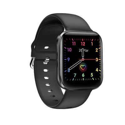 HOAIYO GT3 Smartwatch (1.54 Zoll), Sport Smartwatch mit Temperaturmessung, Fitness Tracker, TalkBand, 1.54" Touchbildschirm Aktivitätstracker Sportuhr Blutdruck Messgeräte Pulsuhr Telefonuhr (Android 4.4 & iOS 9.0 oder höher)