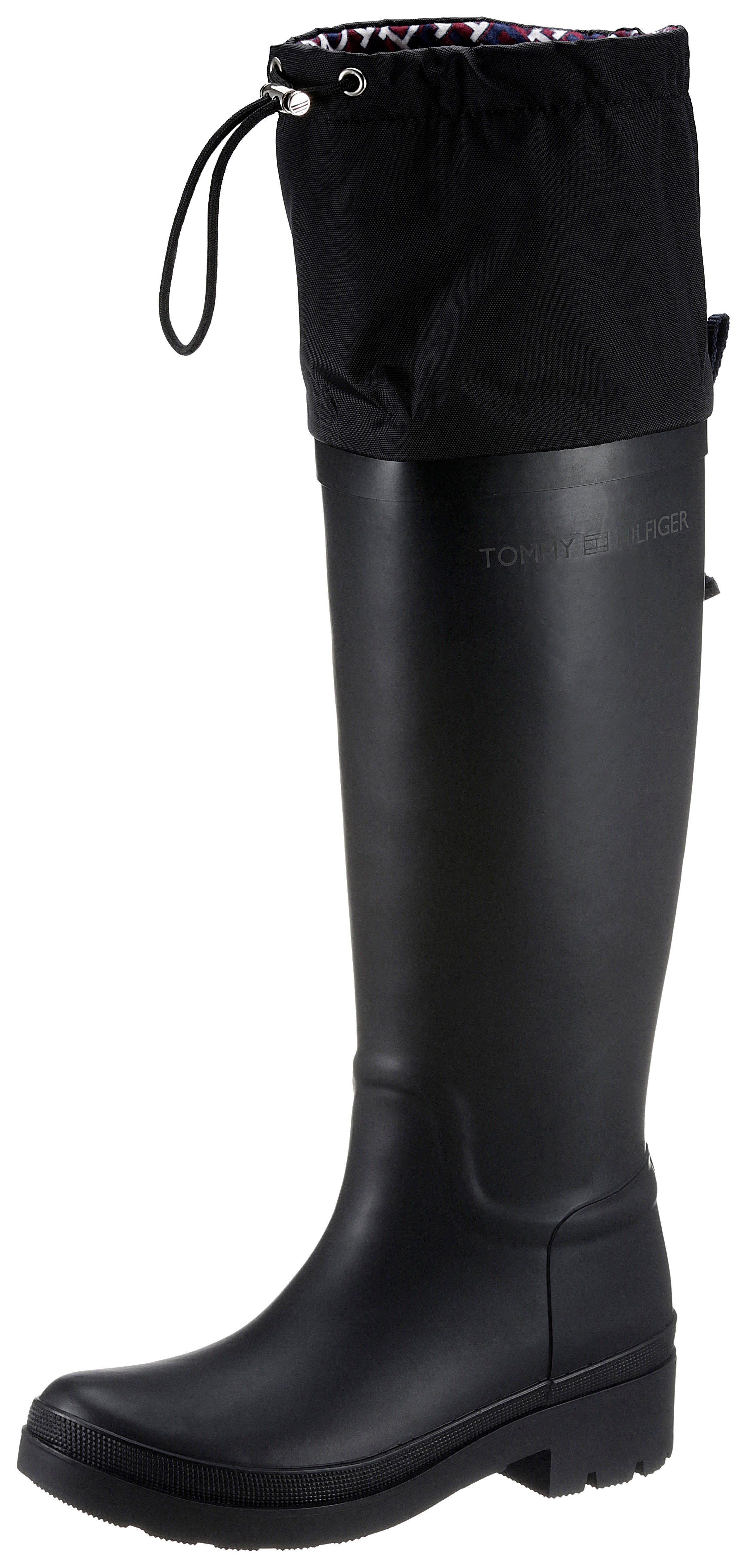 Tommy Hilfiger TH OVERKNEE RAINBOOT MONOGRAM Gummistiefel mit praktischem  Schnellverschluss