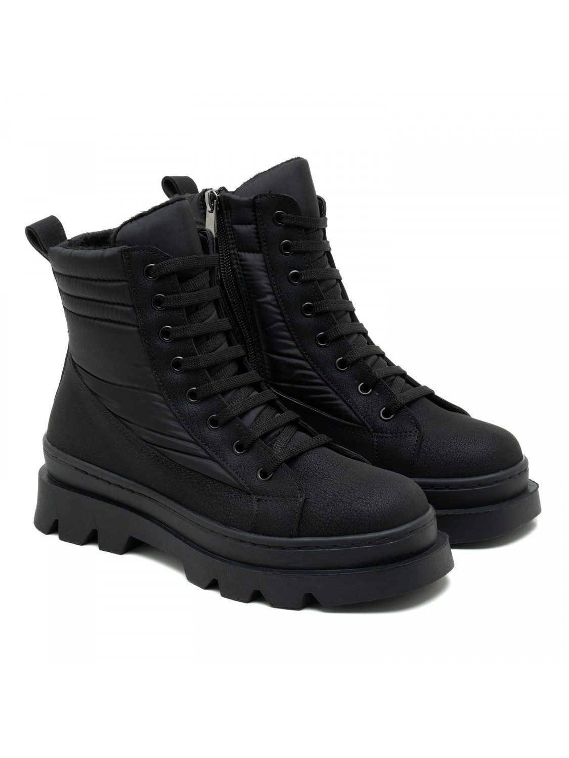 Desa Damen-Schnürstiefel aus Kunstleder – Warmes Futter, Kunststoffsohle St günstig online kaufen