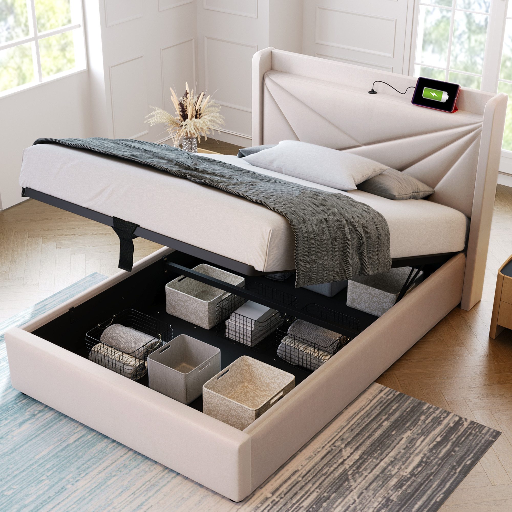 HAUSS SPOLE Polsterbett Polsterbett Einzelbett Funktionsbett günstig online kaufen