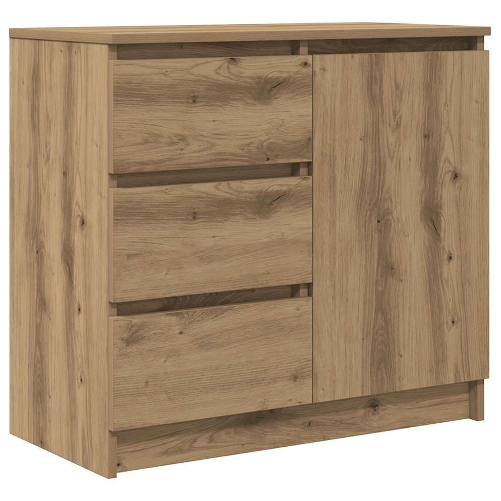 vidaXL Sideboard Sideboard mit Schublade Artisan-Eiche 71x35x65 cm Holzwerk günstig online kaufen
