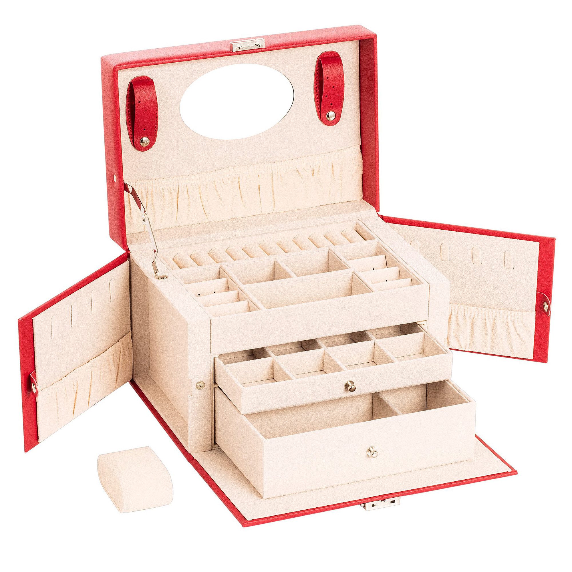 AdelDream Schmuckkasten YY-J06, Abschließbares Aufbewahrungsgehäuse und Sta günstig online kaufen