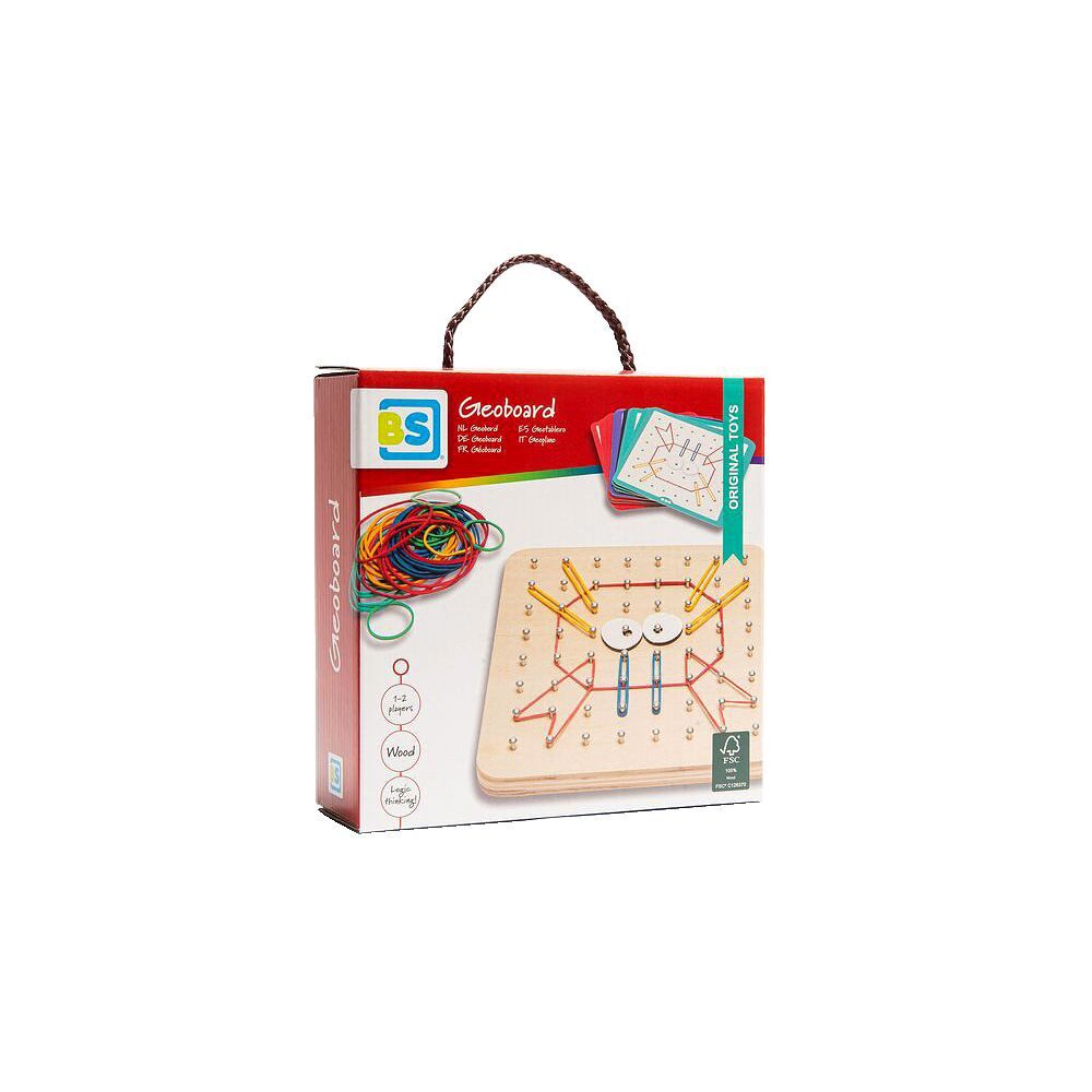 BS Toys Spiel Geschicklichkeitsspiel Geoboard, Fördert logisches Denken