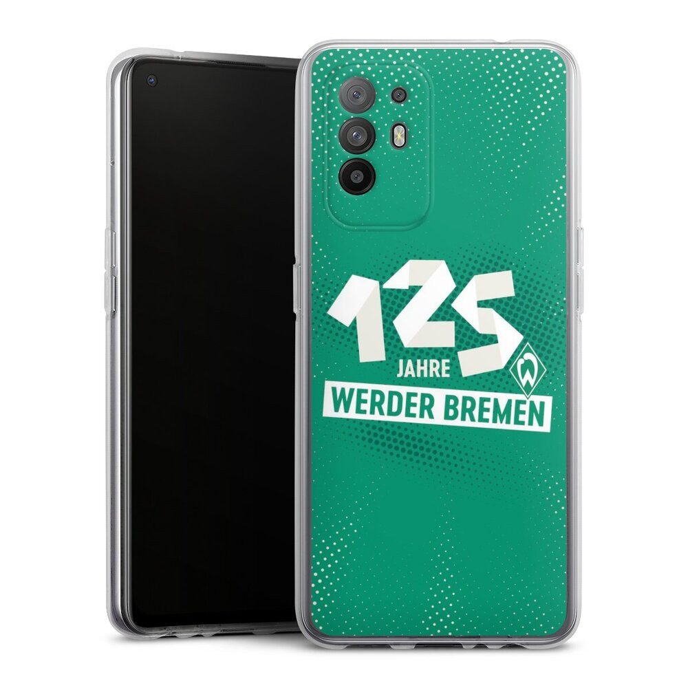 DeinDesign Handyhülle 125 Jahre Werder Bremen Offizielles Lizenzprodukt, Oppo A94 5G Silikon Hülle Bumper Case Handy Schutzhülle