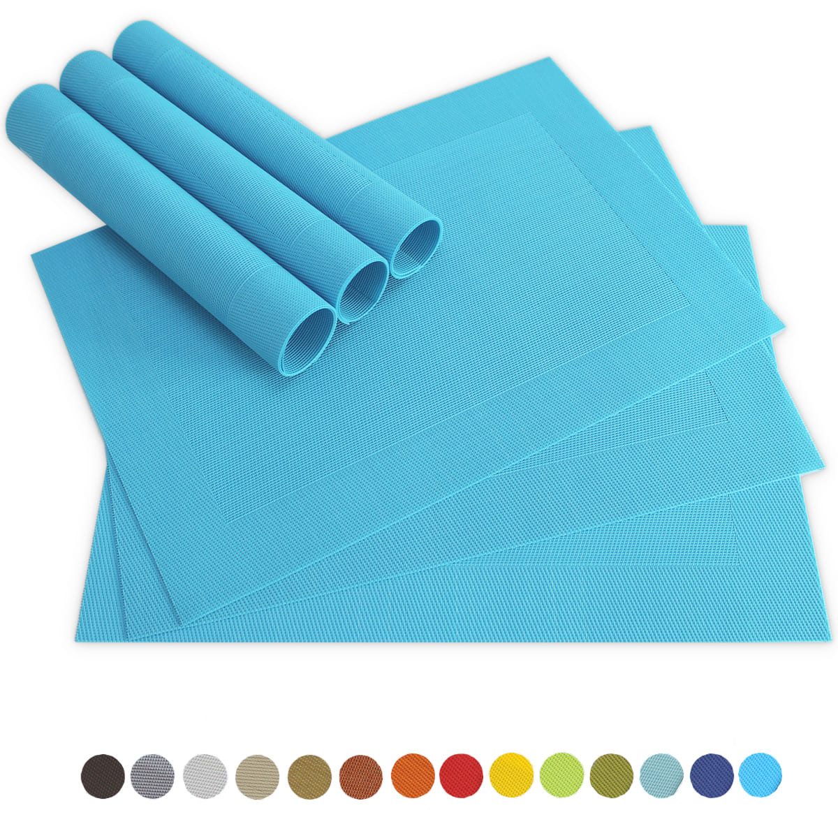 matches21 HOME & HOBBY Platzset Tischsets BORDA 6er Set Türkis-blau als Tis günstig online kaufen