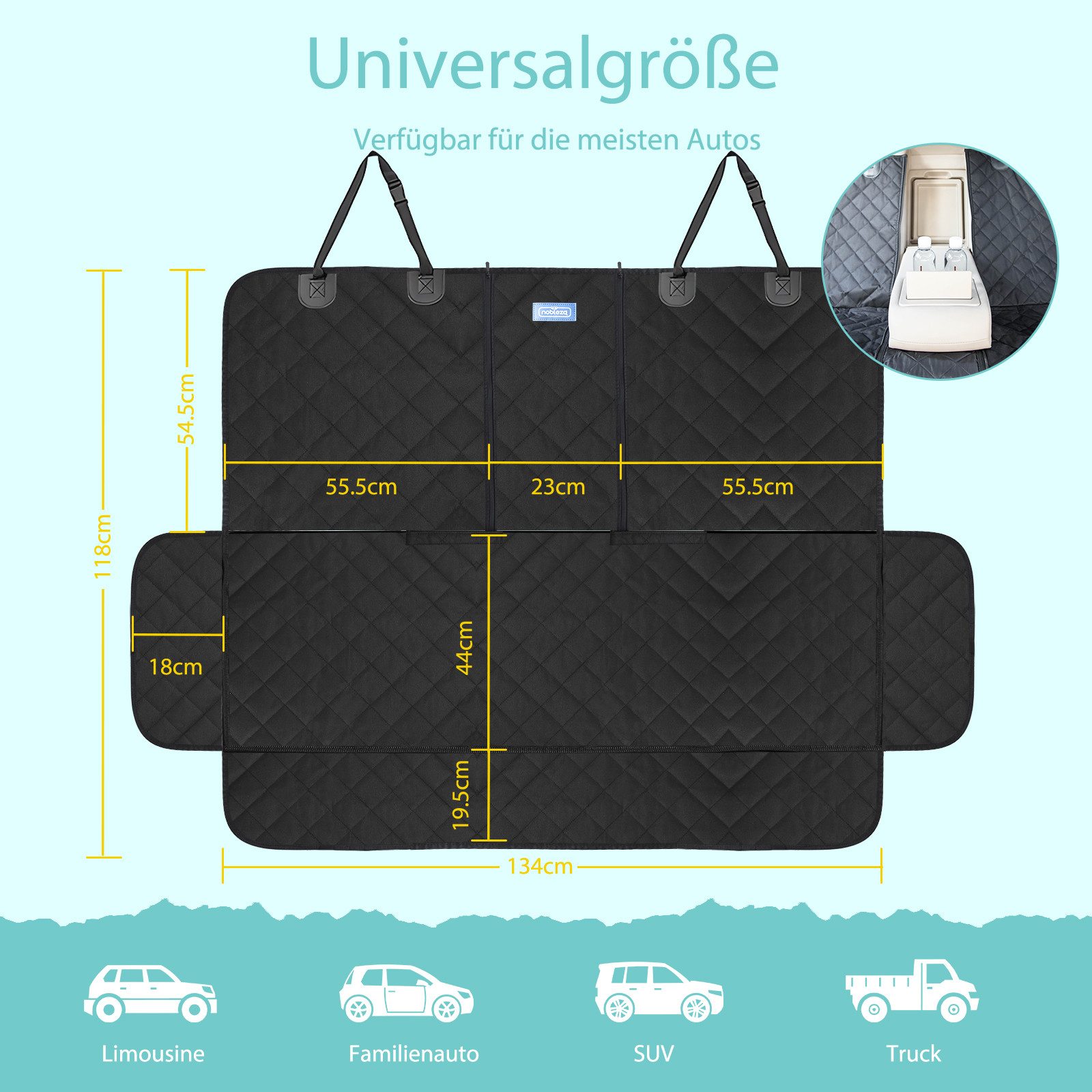 nobleza Tier-Autoschondecke Hundedecke Auto Rückbank Wasserdicht günstig online kaufen